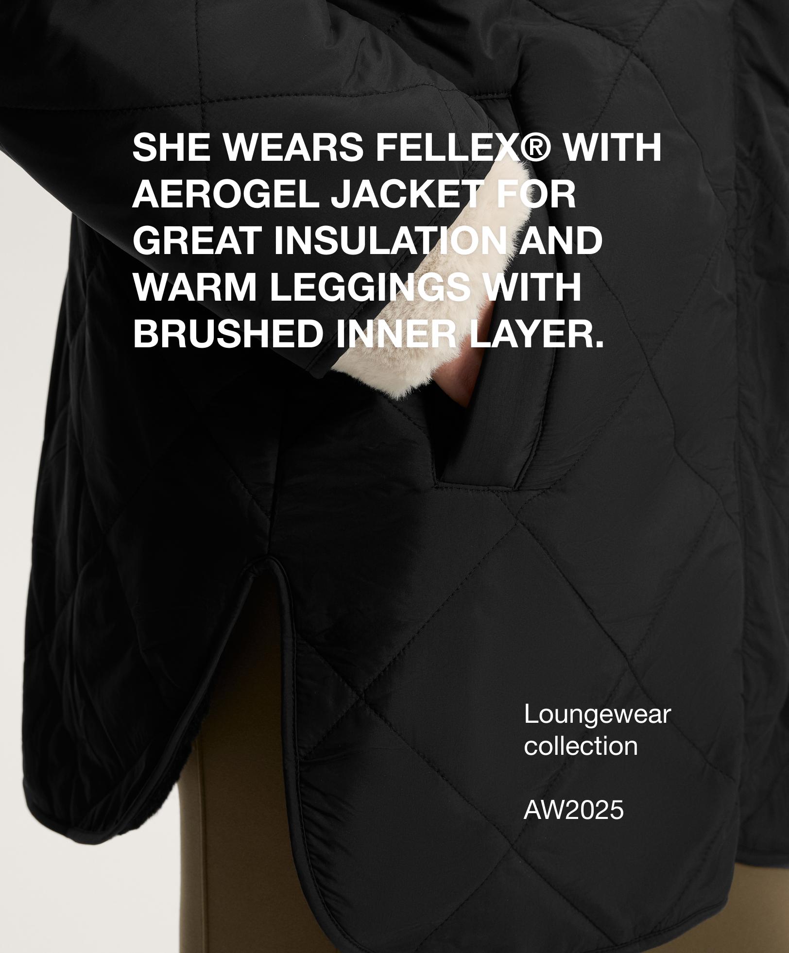 Water-repellent FELLEX® AEROGEL padded jacket — BLACK