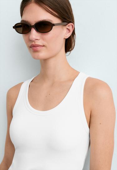 Rib modal blend tank top — WHITE  4