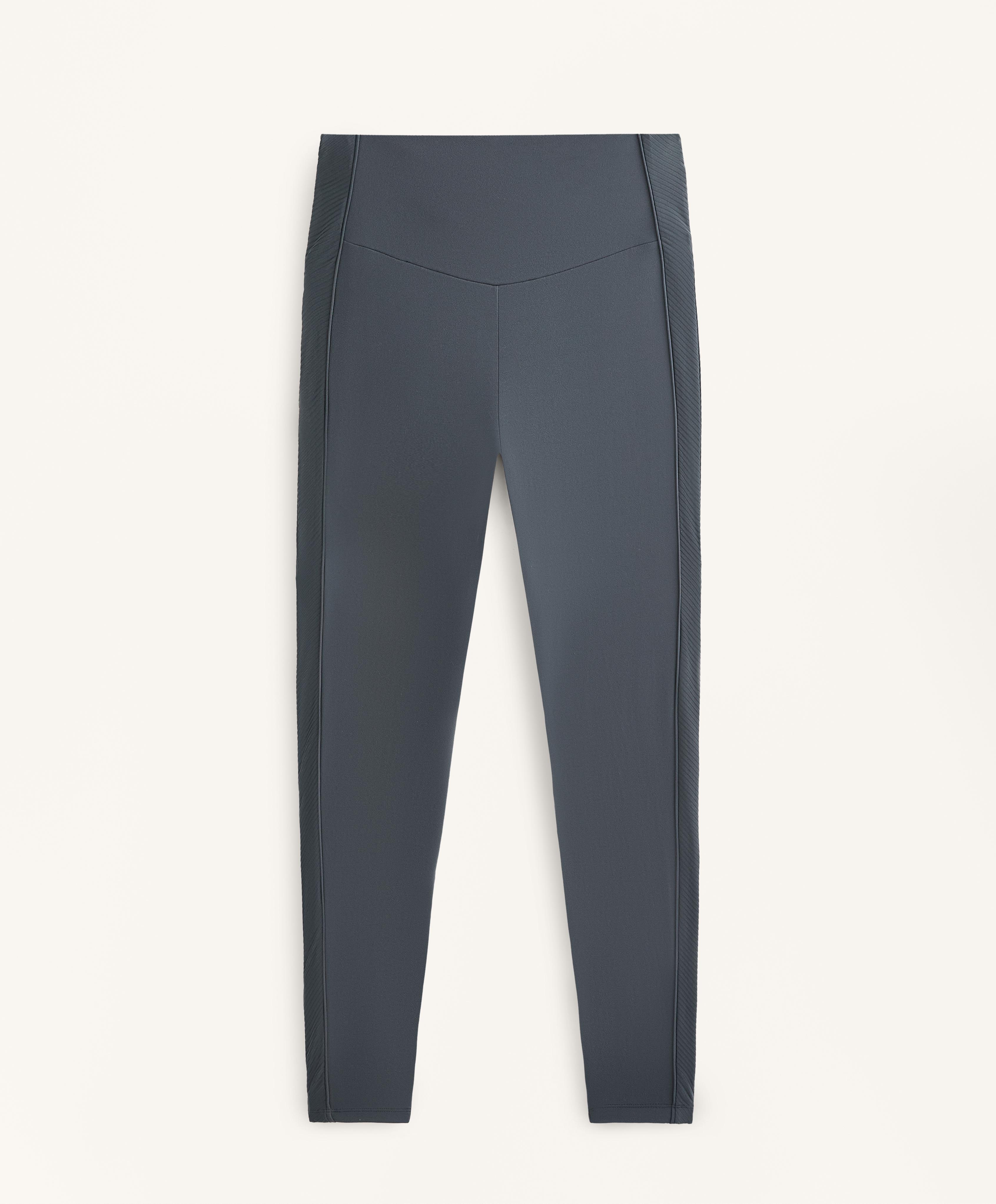 Comfortlux high rise ankle-length leggings with side rib detail