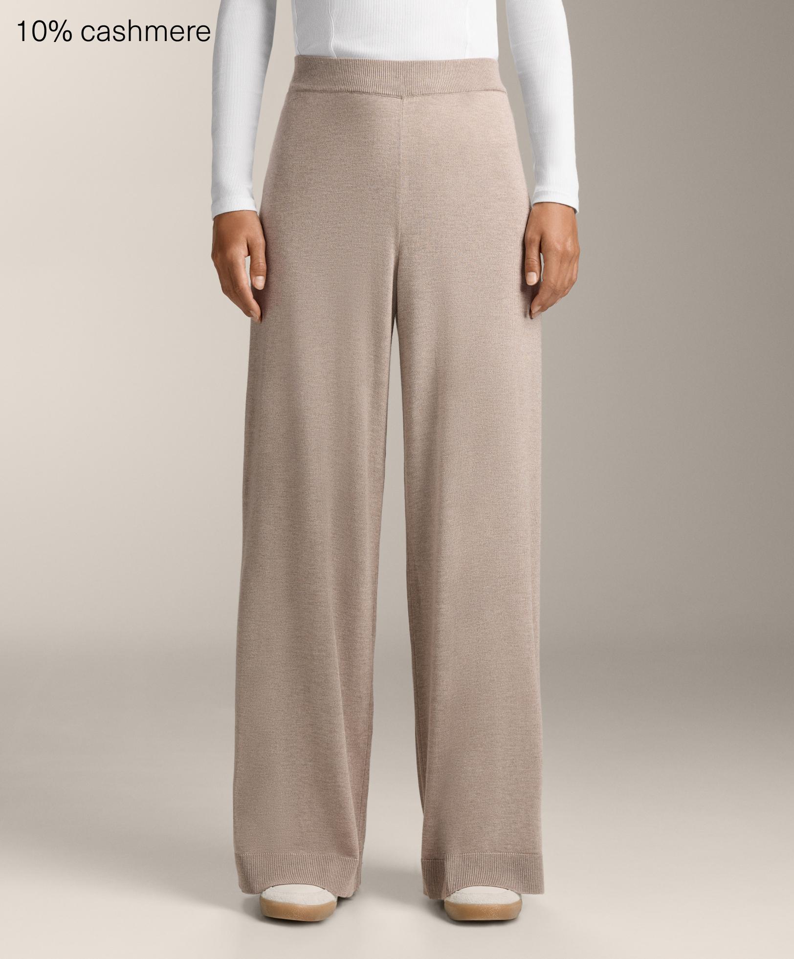 מכנסי סריג בגזרה ישרה 10% cashmere מכנסי סריג בגזרה ישרה 10% cashmere