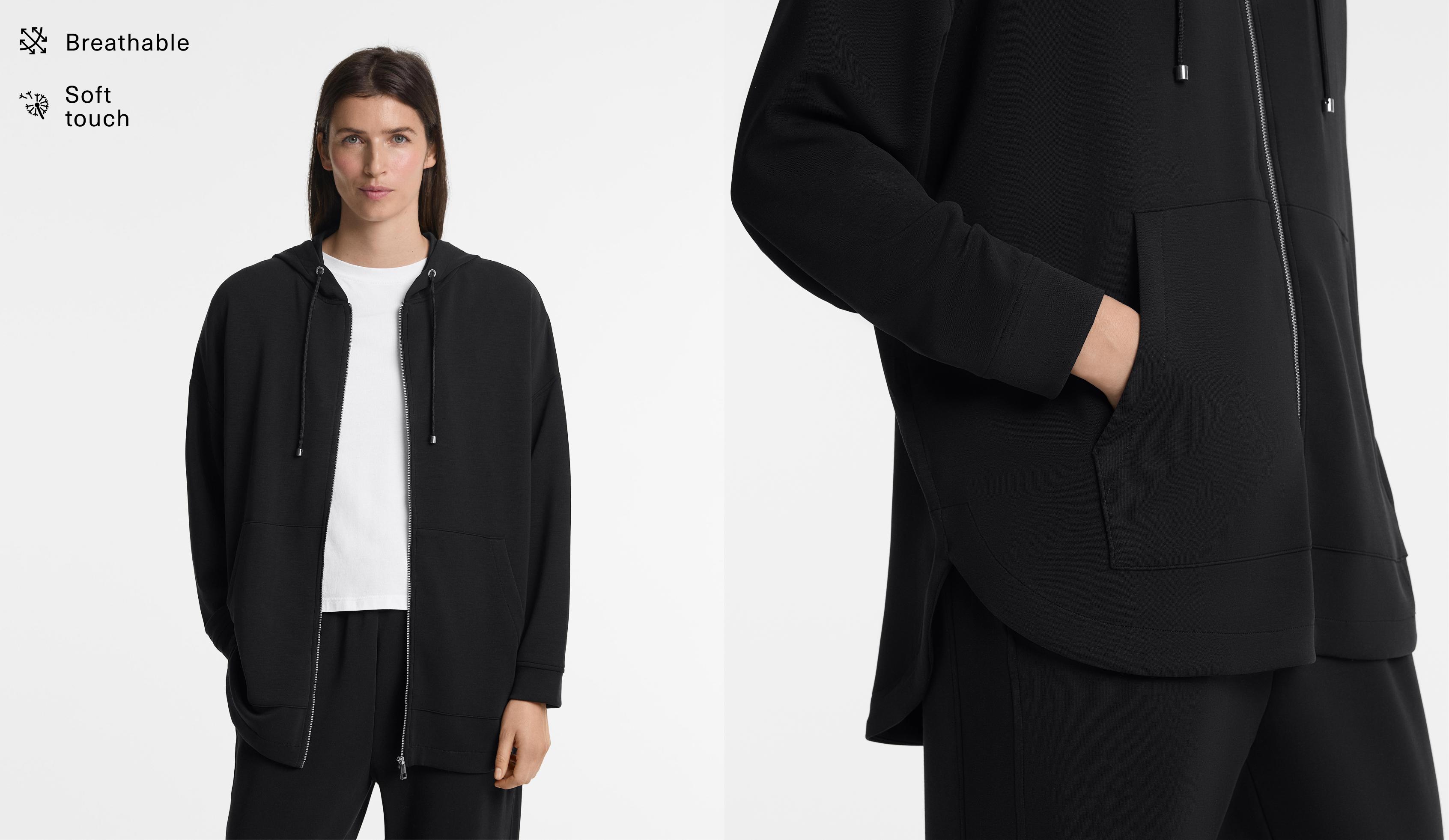 Oversize jacket with modal