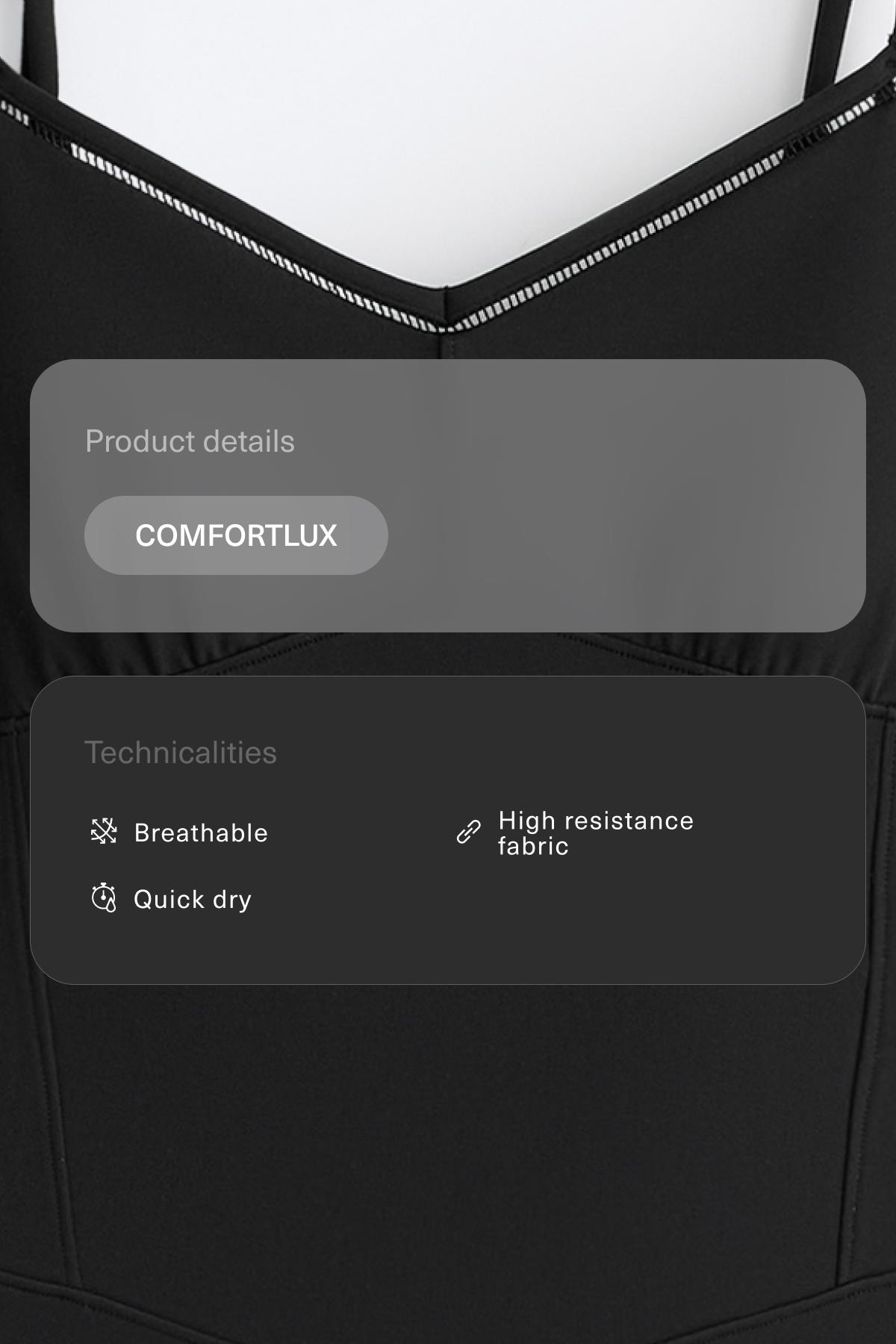 Comfortlux hemstitch long jumpsuit — BLACK