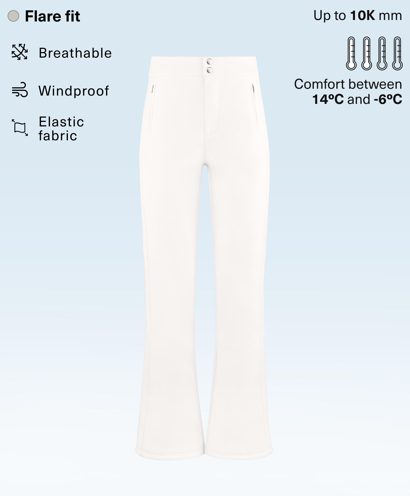 Water-resistant flare stretch SKI trousers