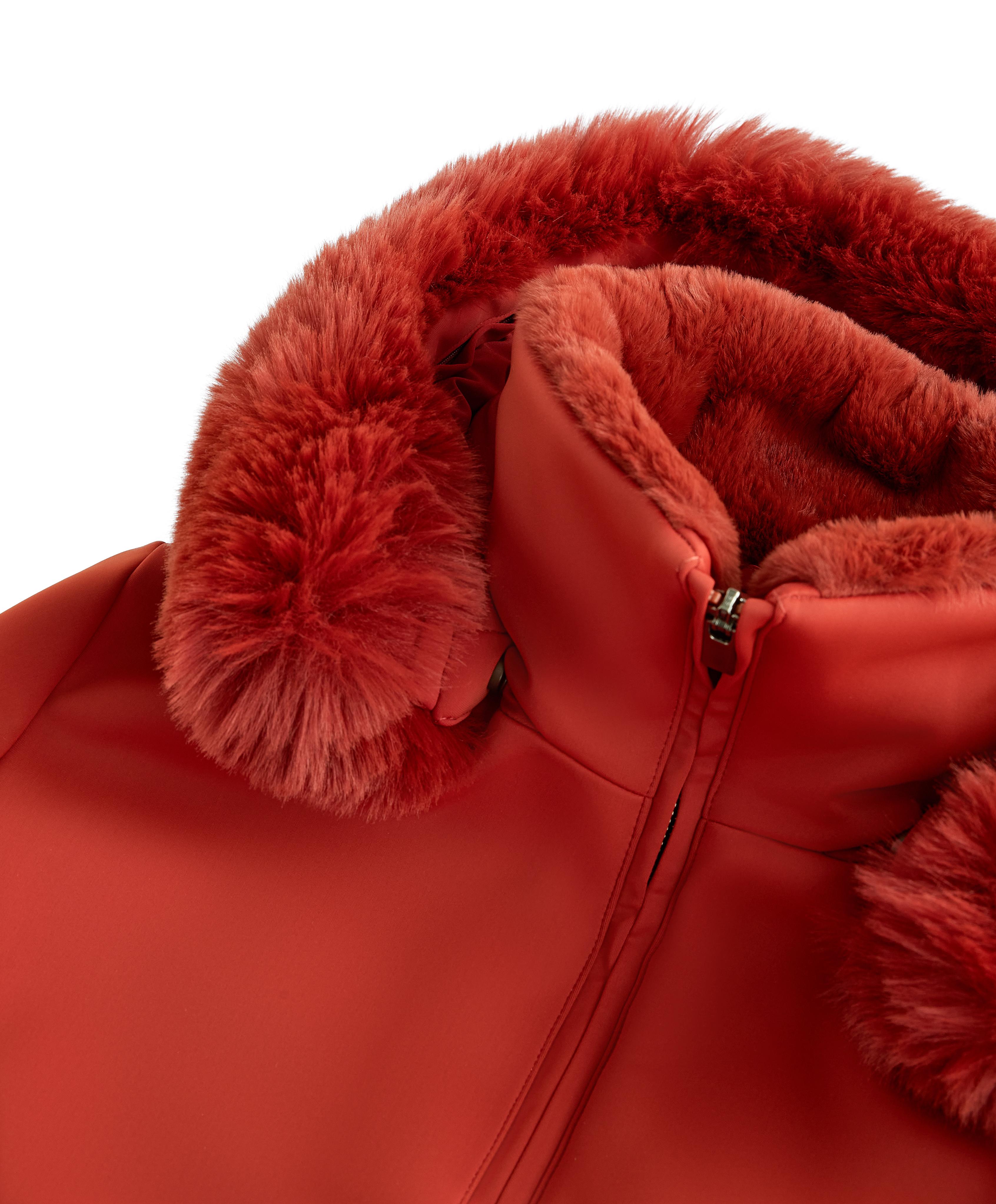 Primaloft® SKI water-resistant super-slim fit jacket — BRIGHT BURNT ORANGE 