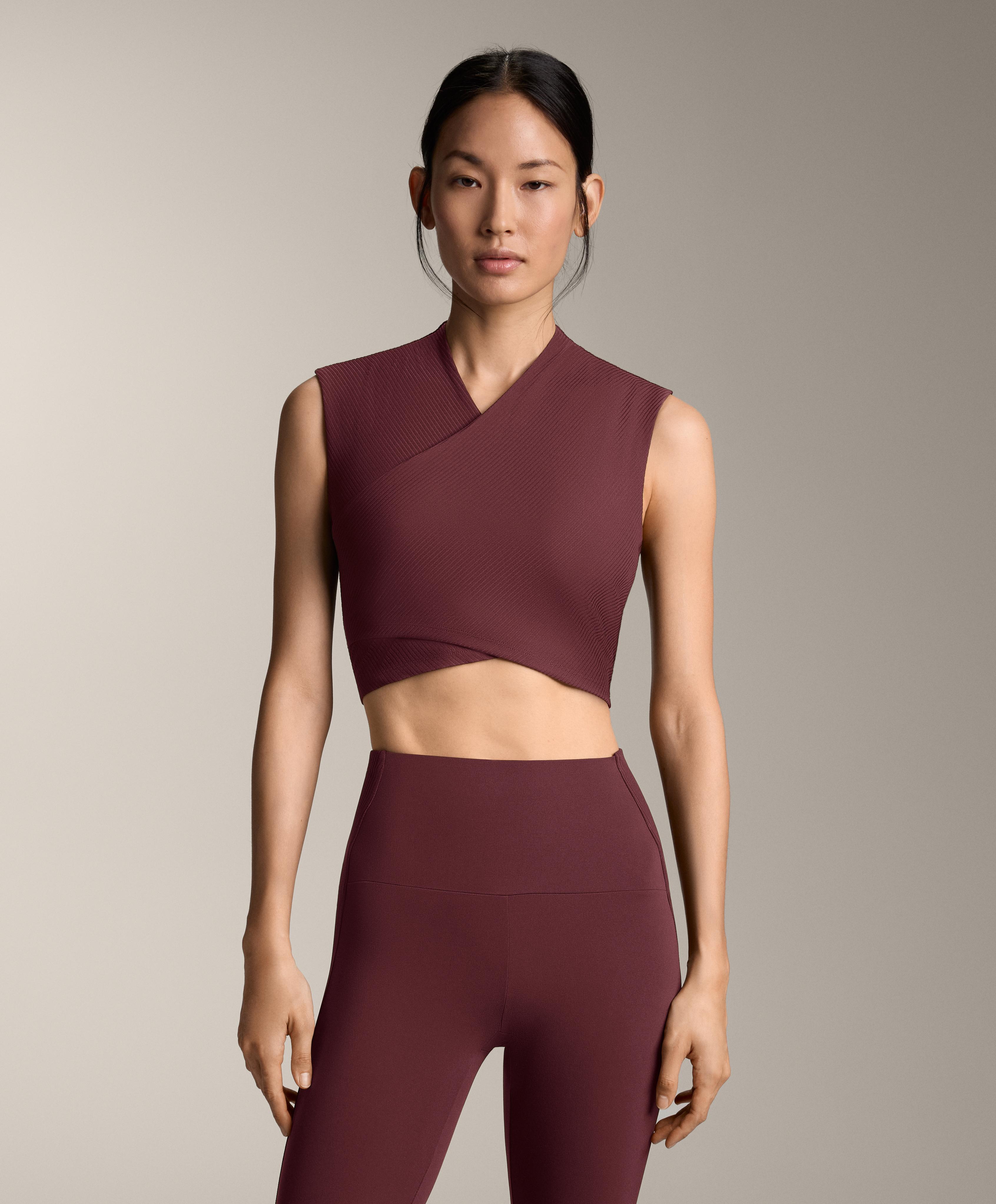 Comfortlux crossover sleeveless Tank top — MAROON