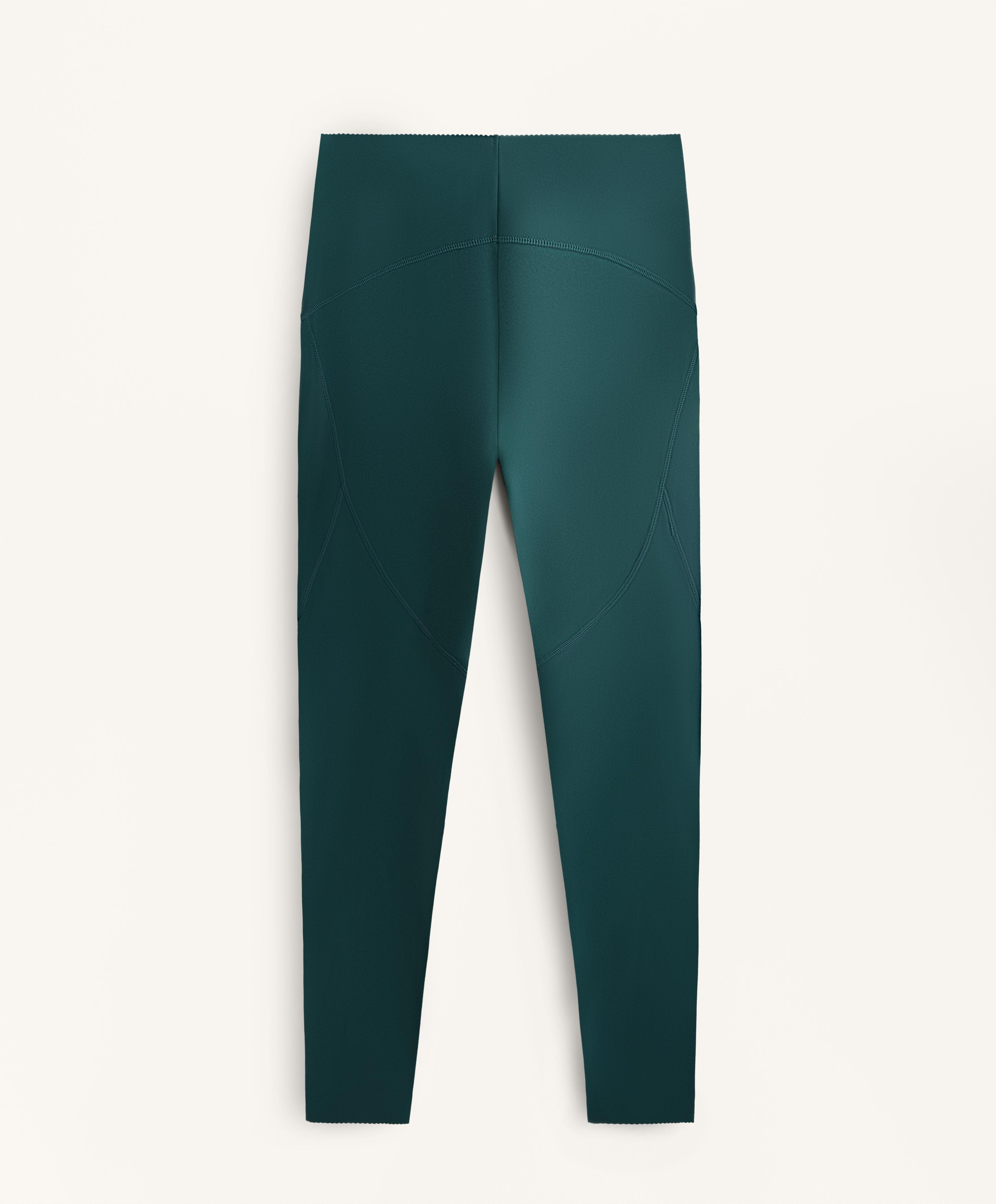 Compressive high rise ankle-length basic leggings