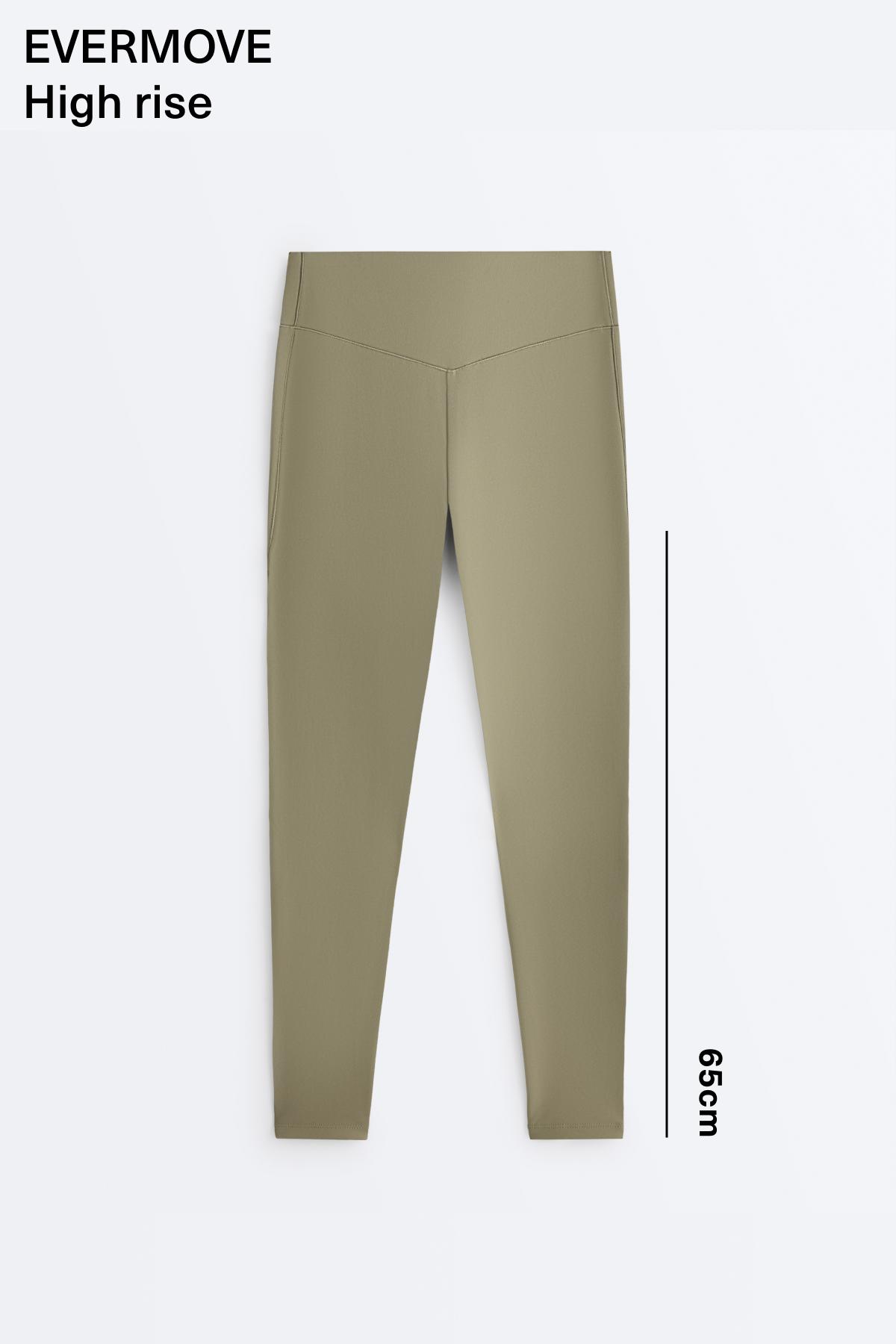 Evermove high-rise ankle-length leggings — WASHED KHAKI