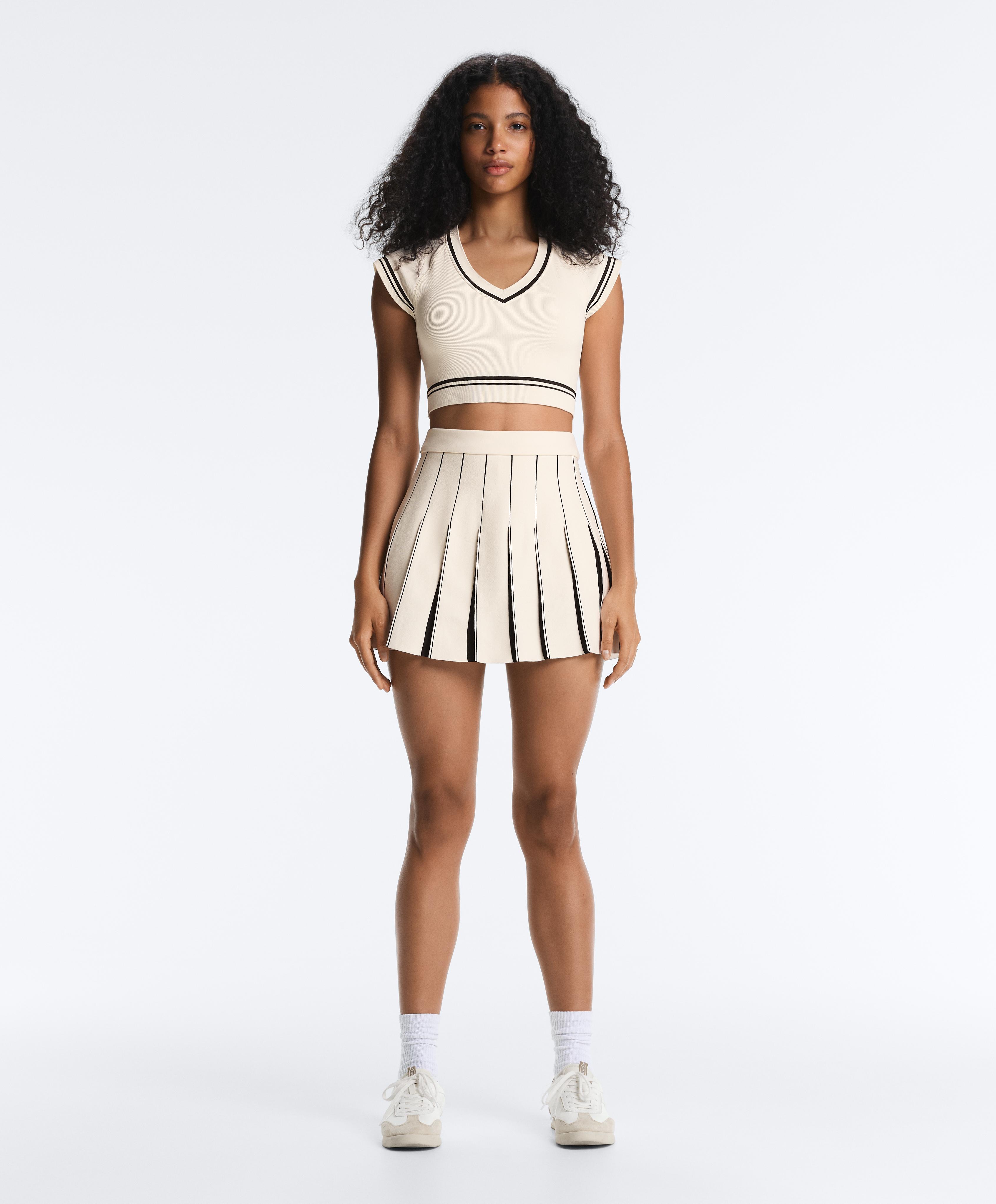 Seamless short-sleeved T-shirt — PALE ECRU