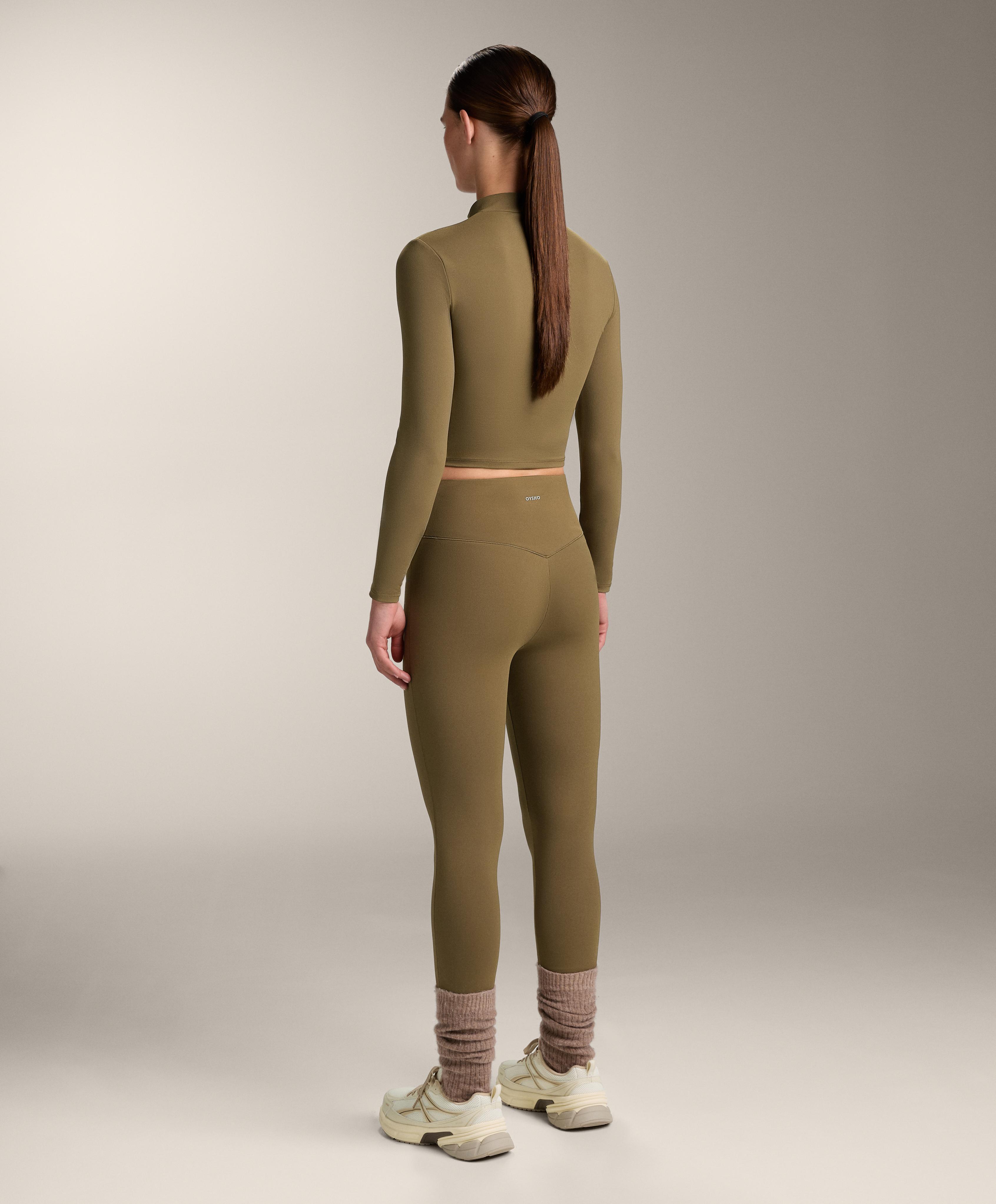 Total look high rise evermove verde oliva