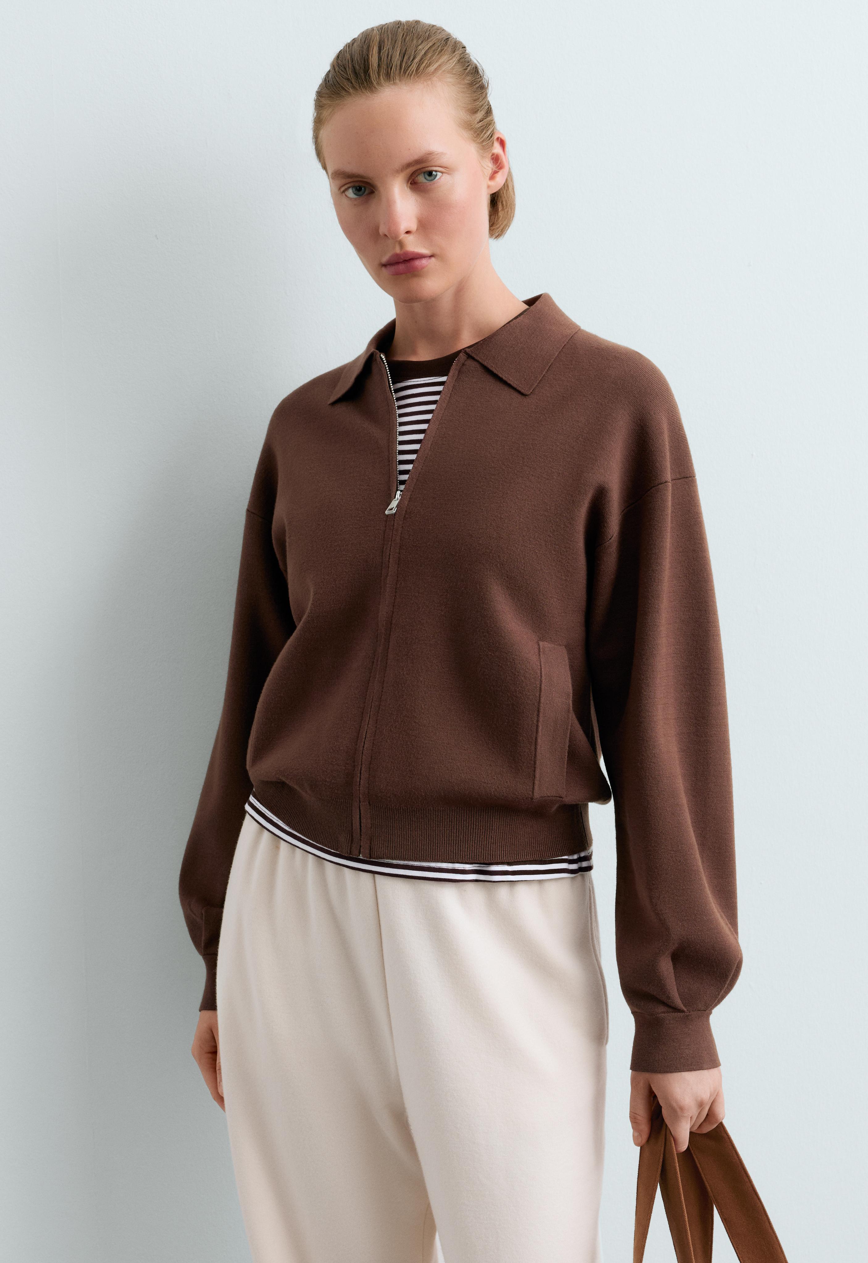 Knit polo jacket — COCOA
