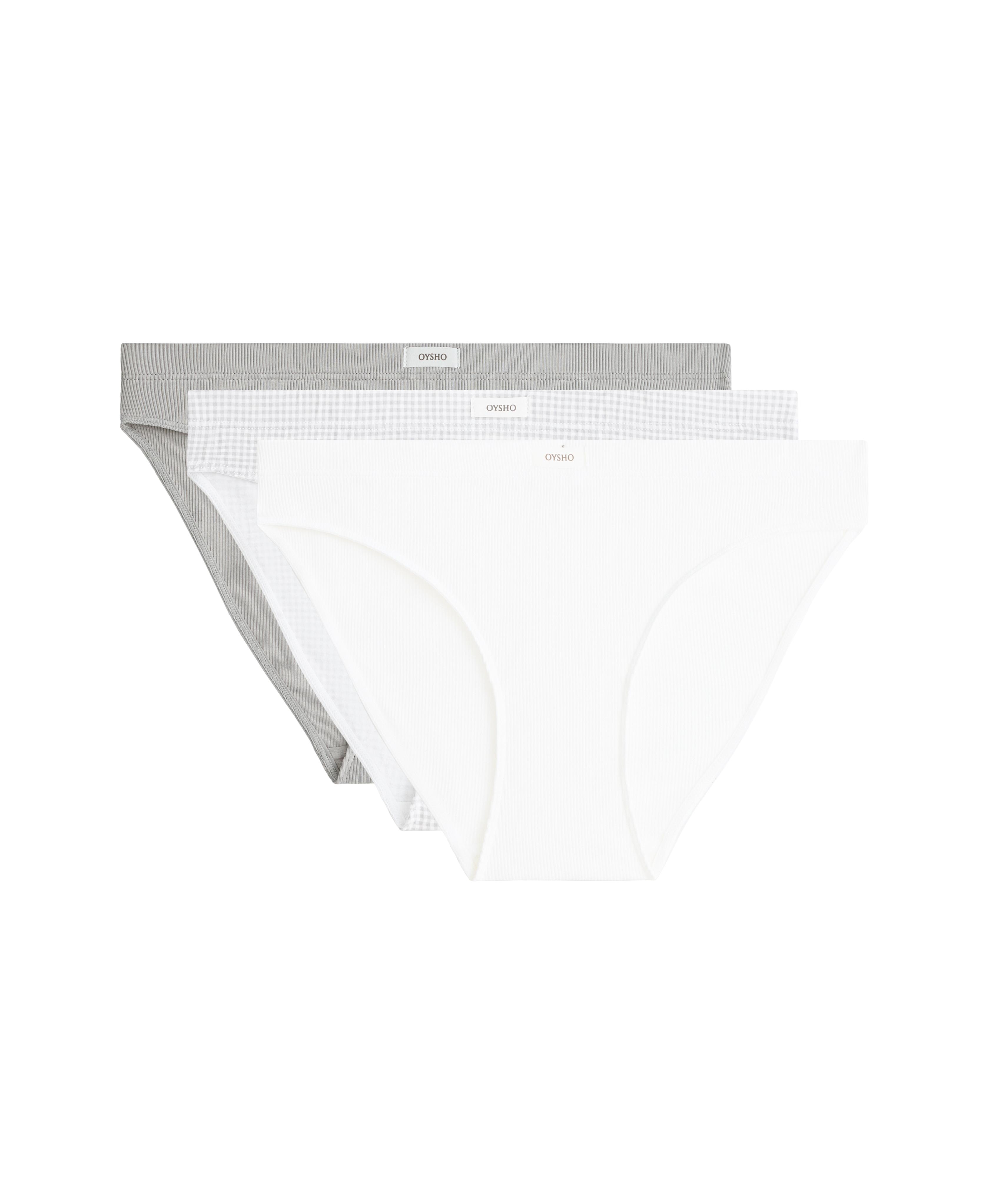 3 classic cotton briefs — PALE GREY