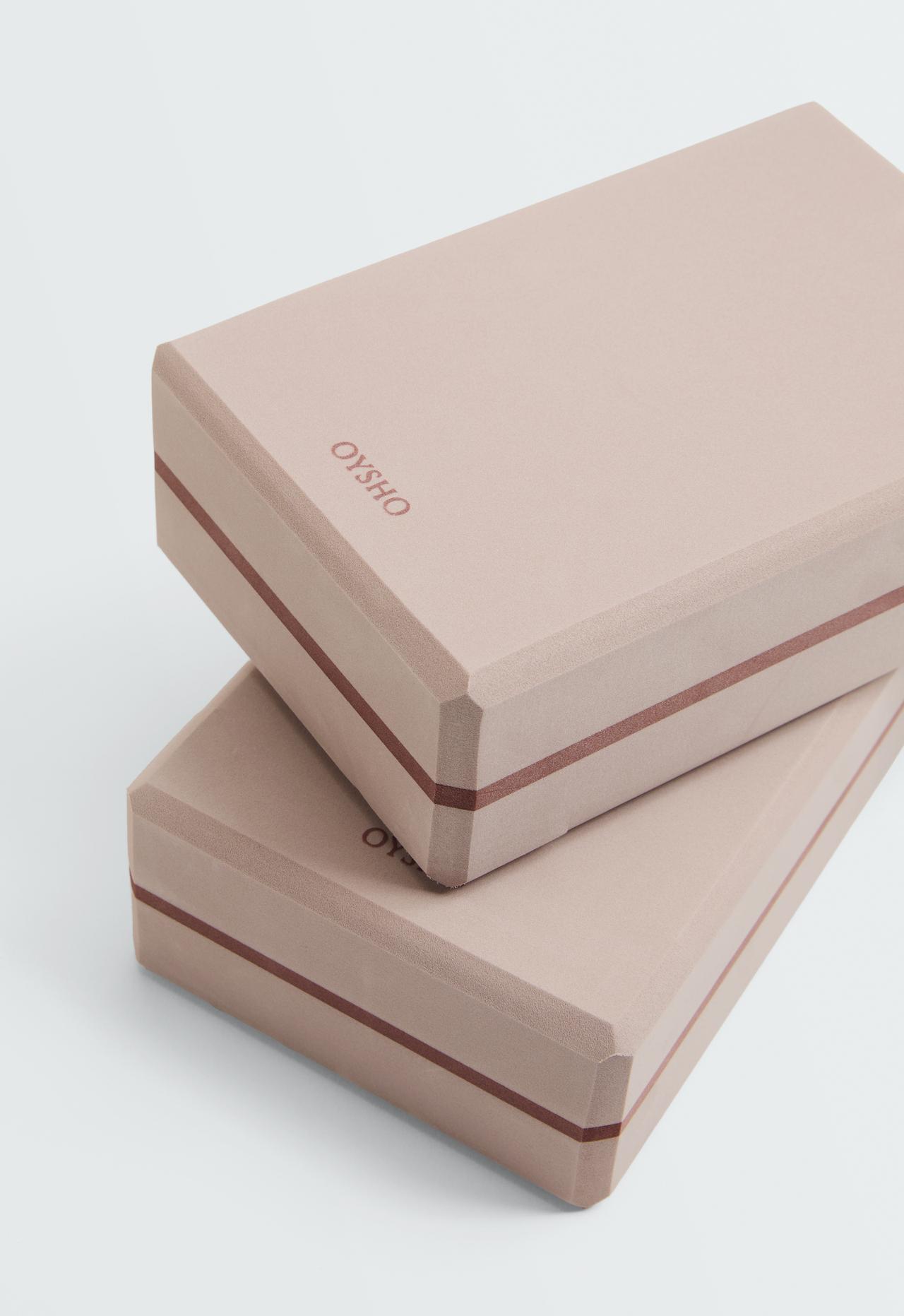 Yoga block pack — BEIGE-PINK