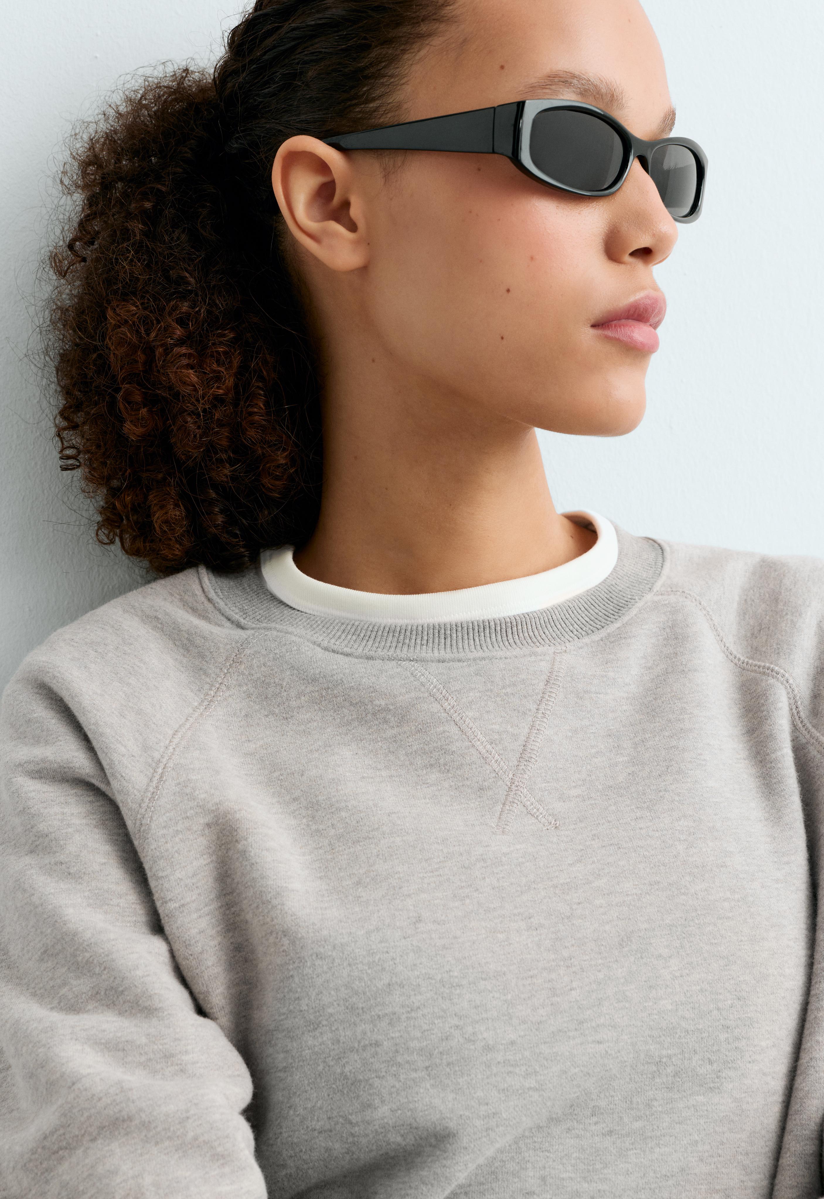 Cotton-blend fleece round neck sweatshirt Cotton-blend fleece round neck sweatshirt