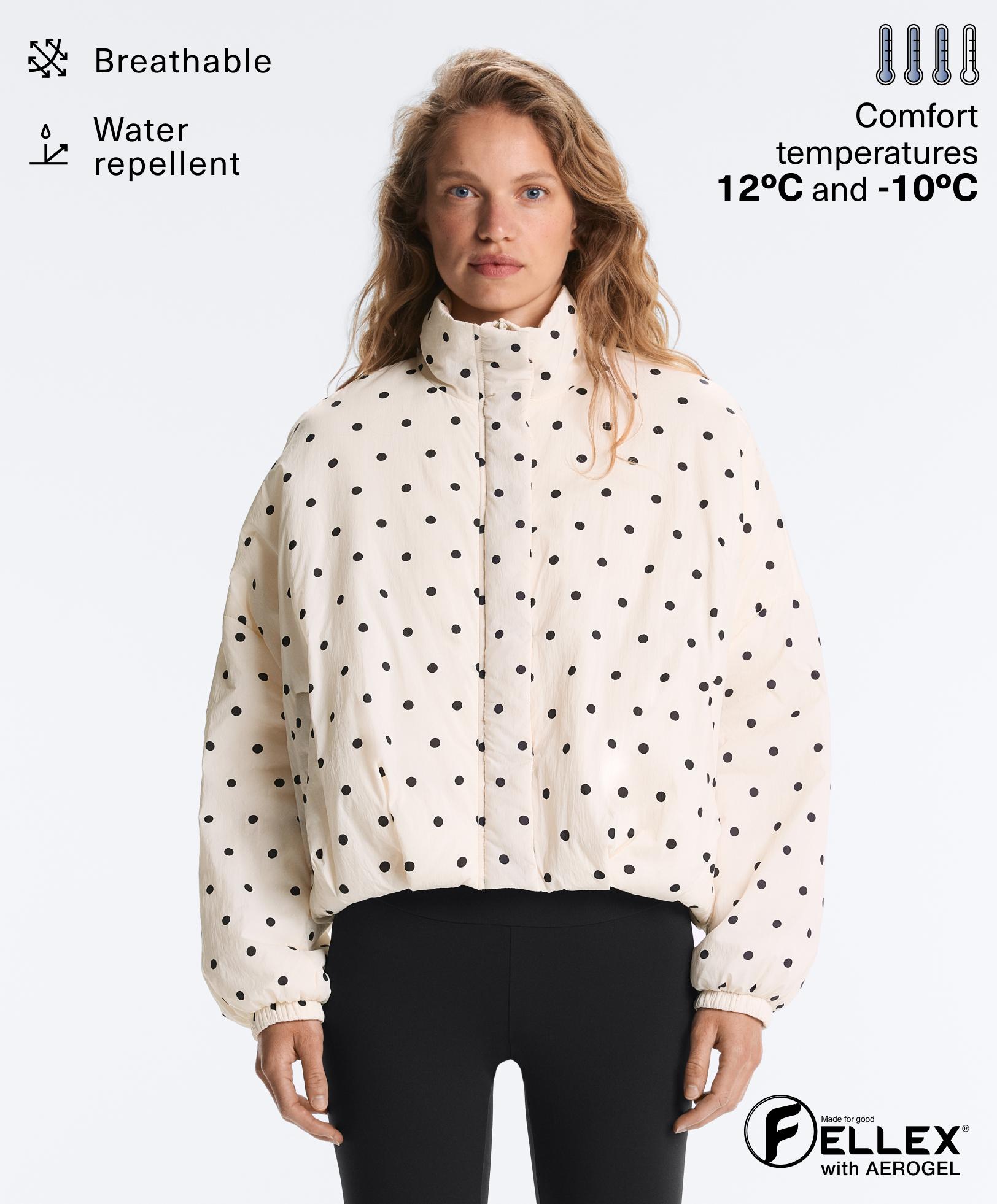 Gepunktete, wasserabweisende, wattierte Jacke mit FELLEX® AEROGEL Gepunktete, wasserabweisende, wattierte Jacke mit FELLEX® AEROGEL