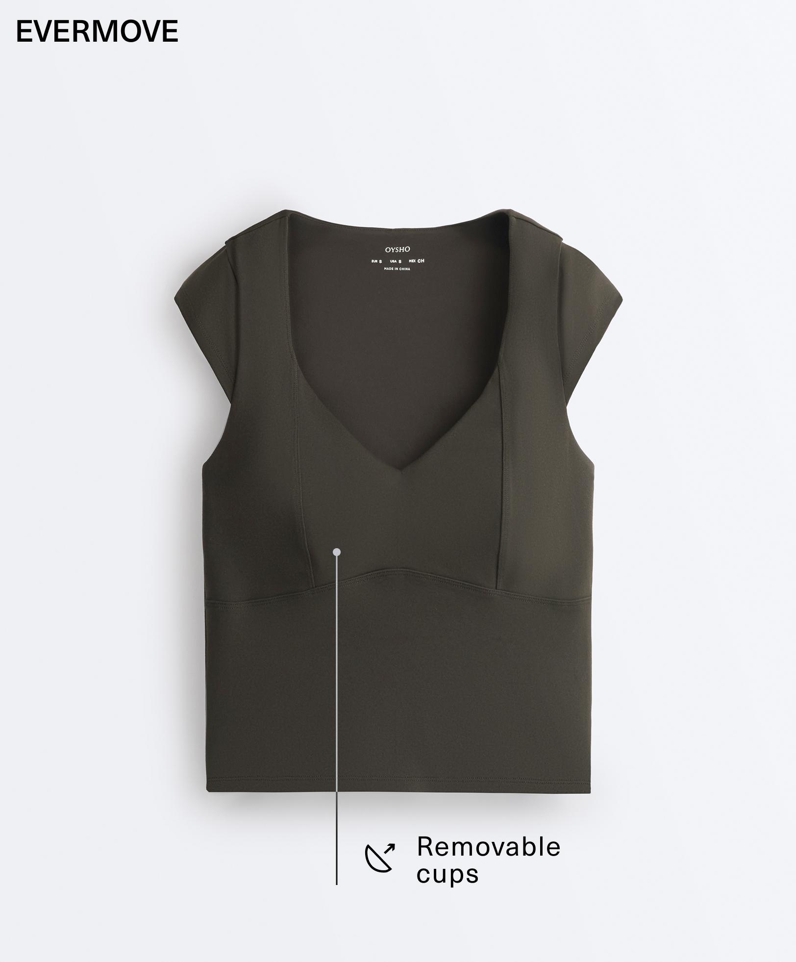 Evermove short-sleeved Tank top — BROWN