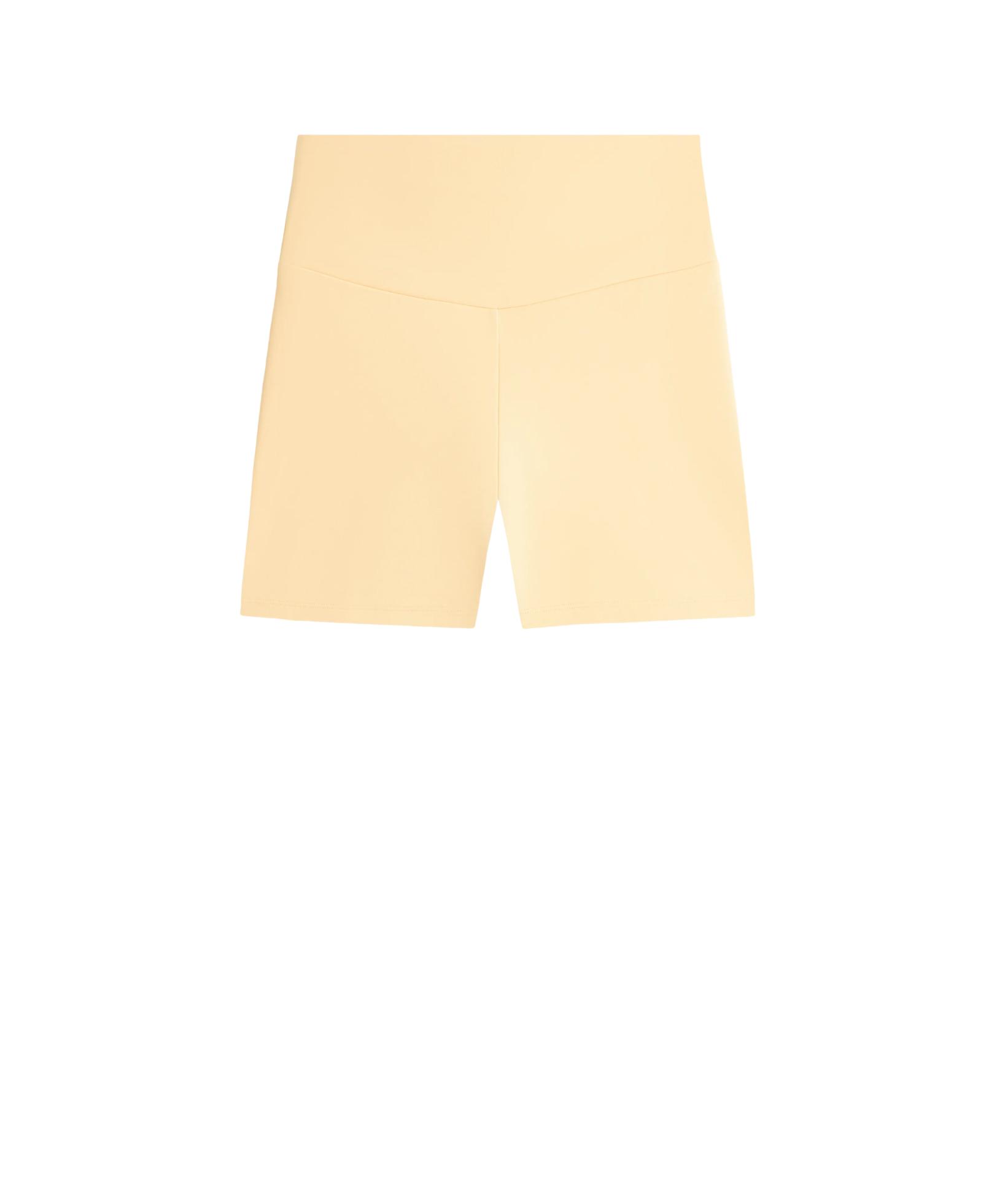 Comfortlux high-waisted 10cm hot pants — PALE YELLOW