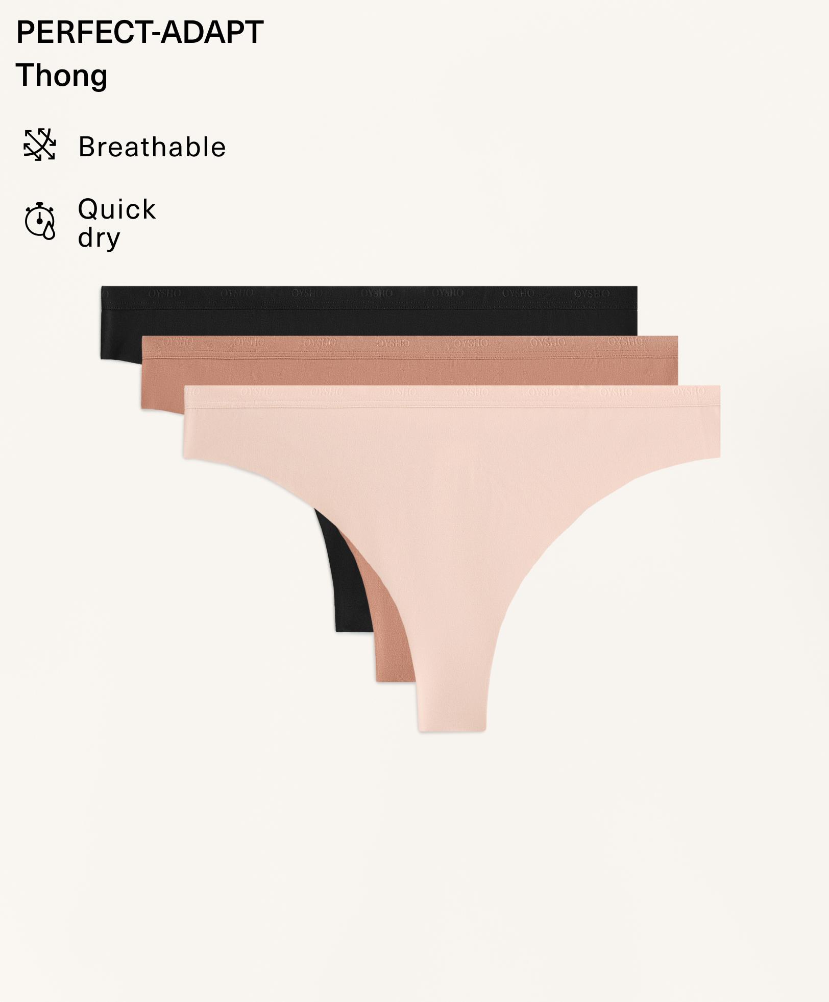 3 bragas tanga mezcla poliamida logo