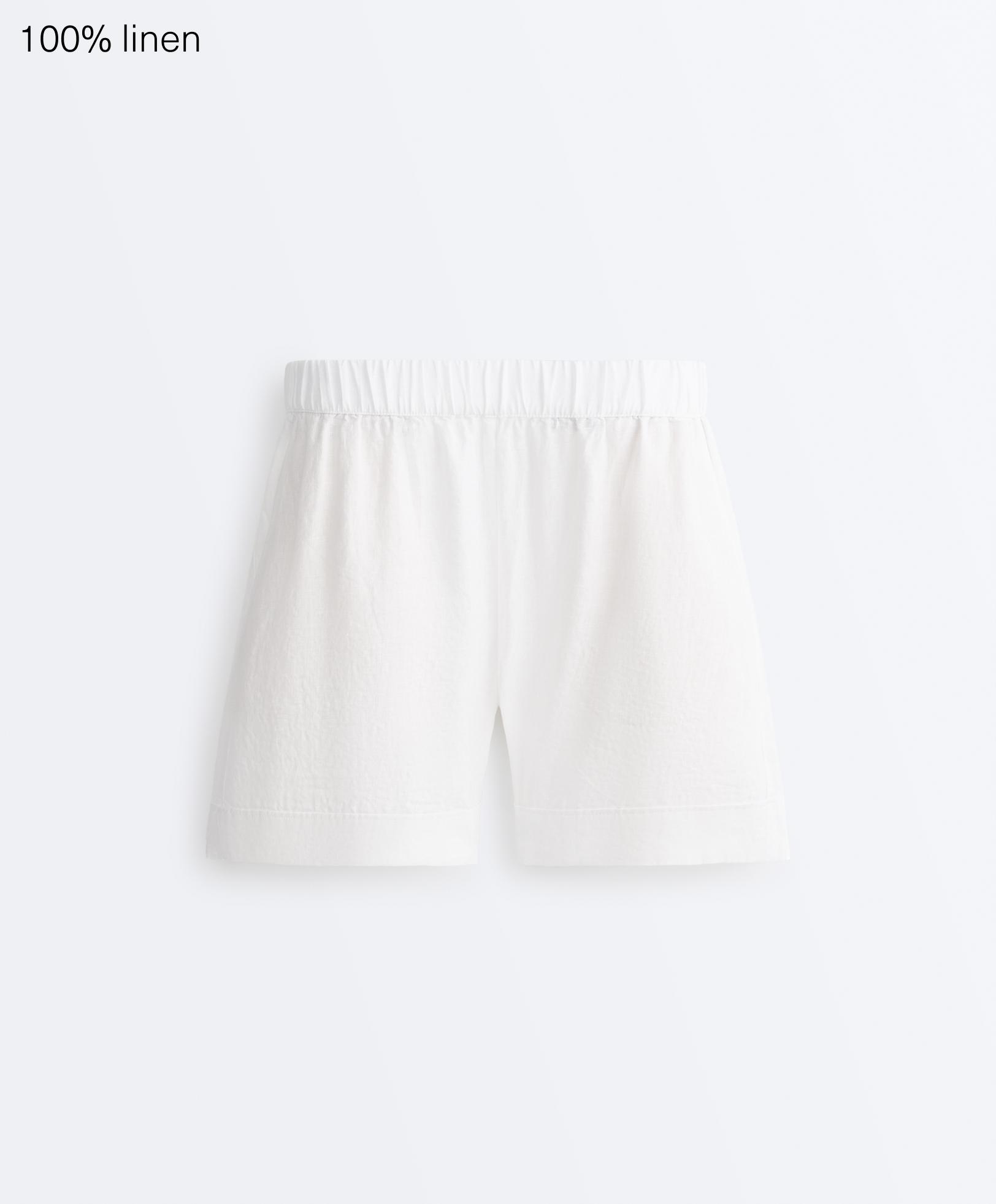 100% linen shorts