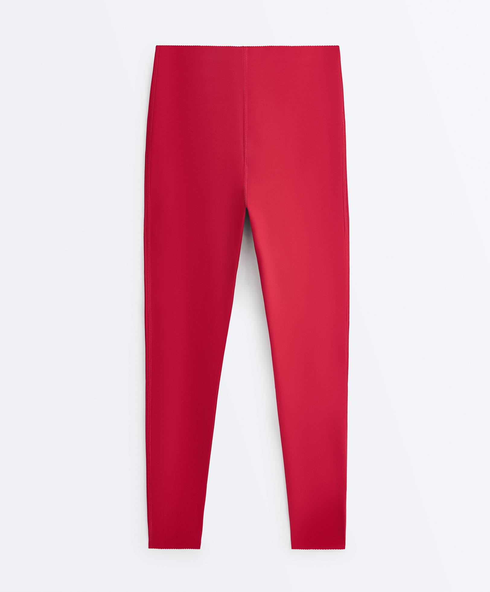 High-waisted Extra Compressive core control ankle-length leggings — RED