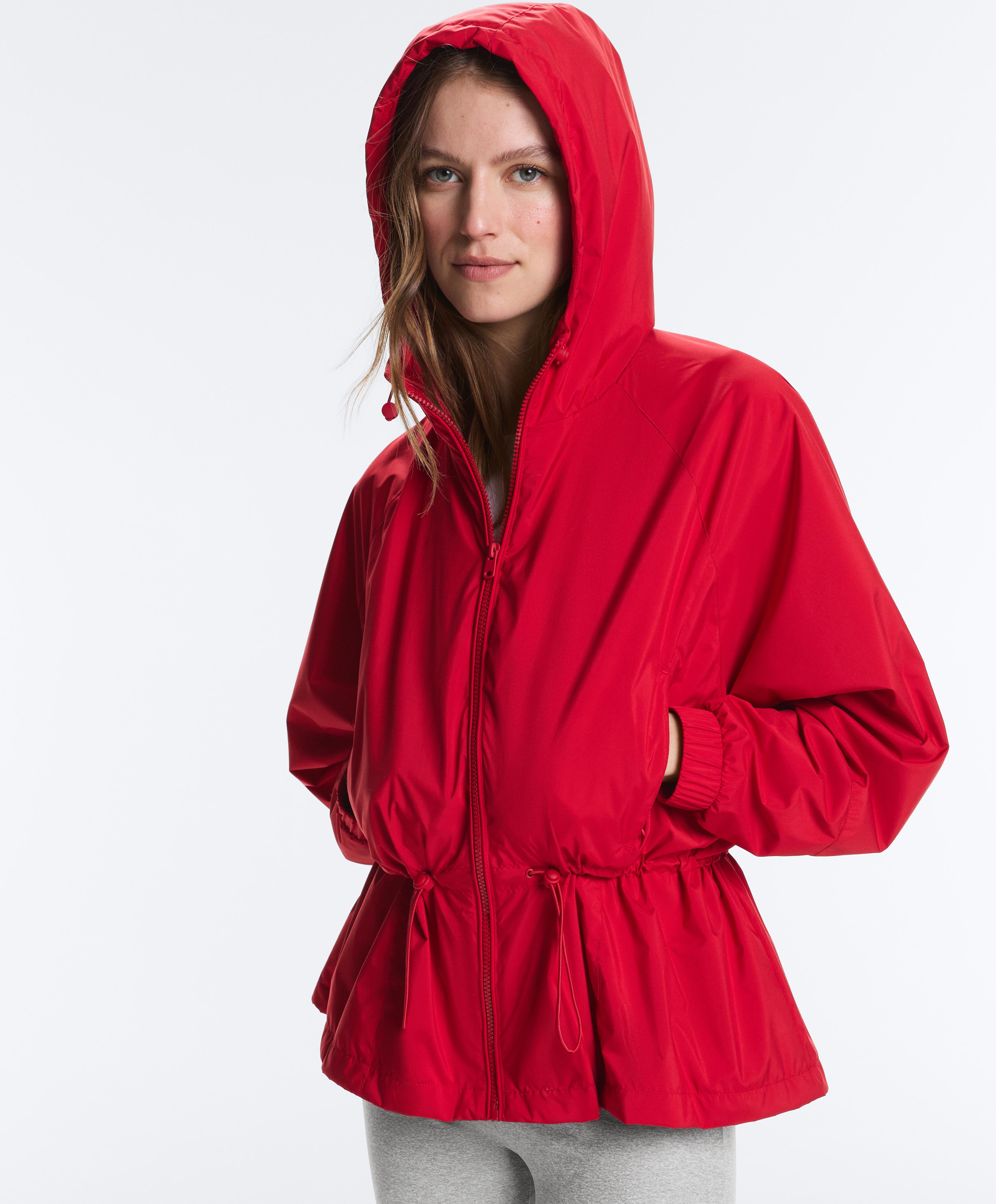 Water-repellent jacket — BRIGHT RED