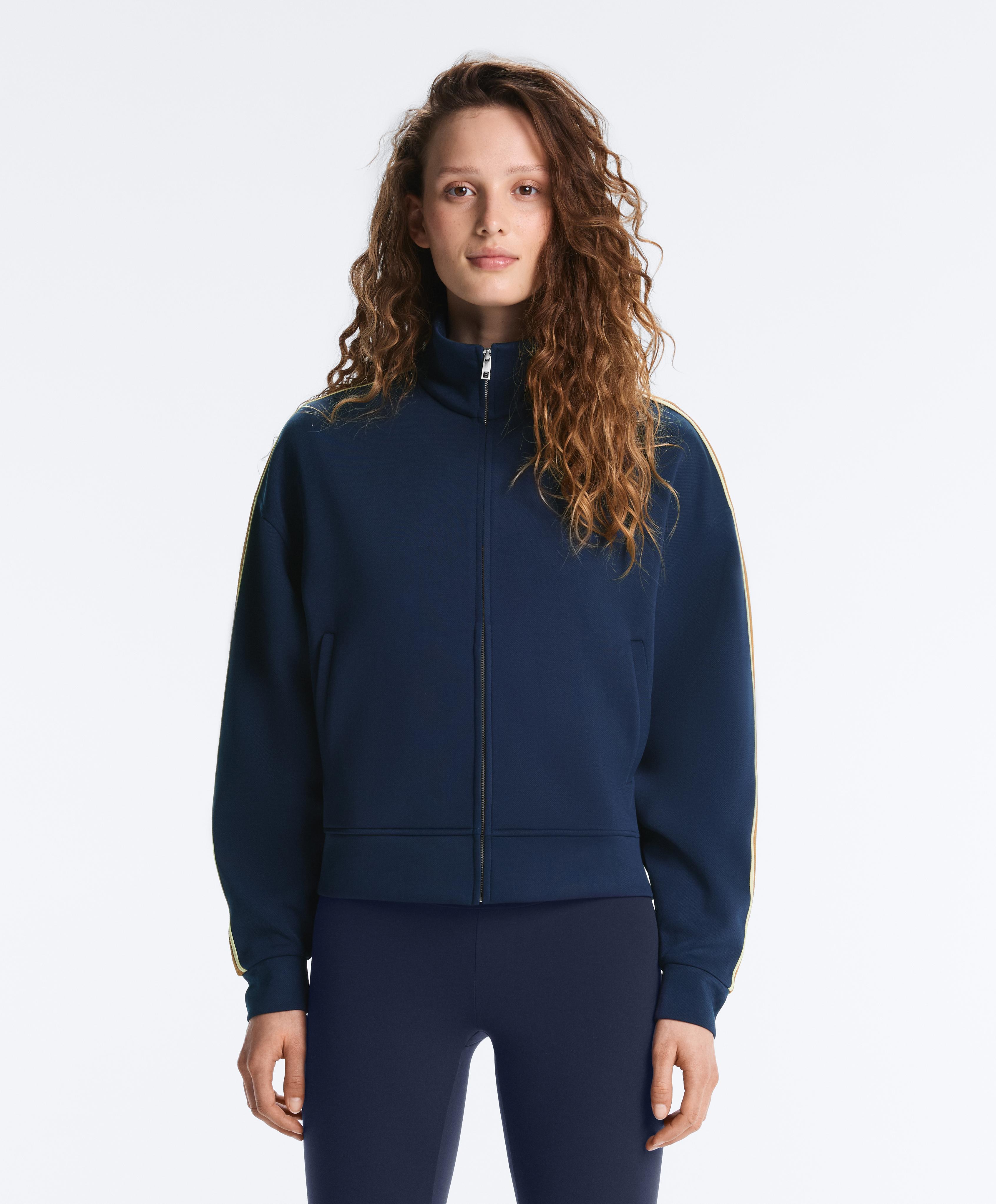 Twill jacket with side stripe — NAVY BLUE