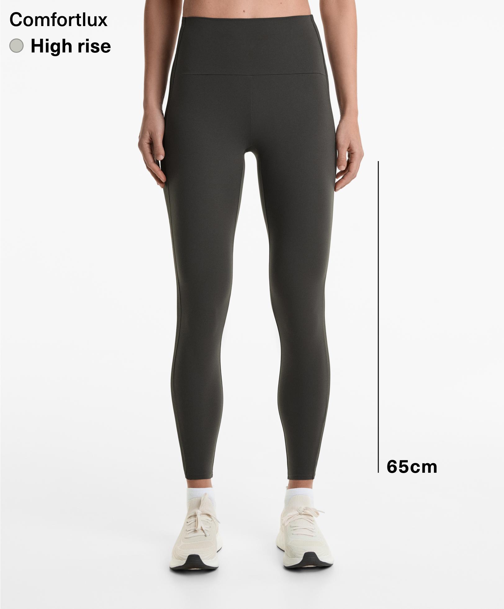 Leggings fins al turmell high rise comfortlux rib 65 cm