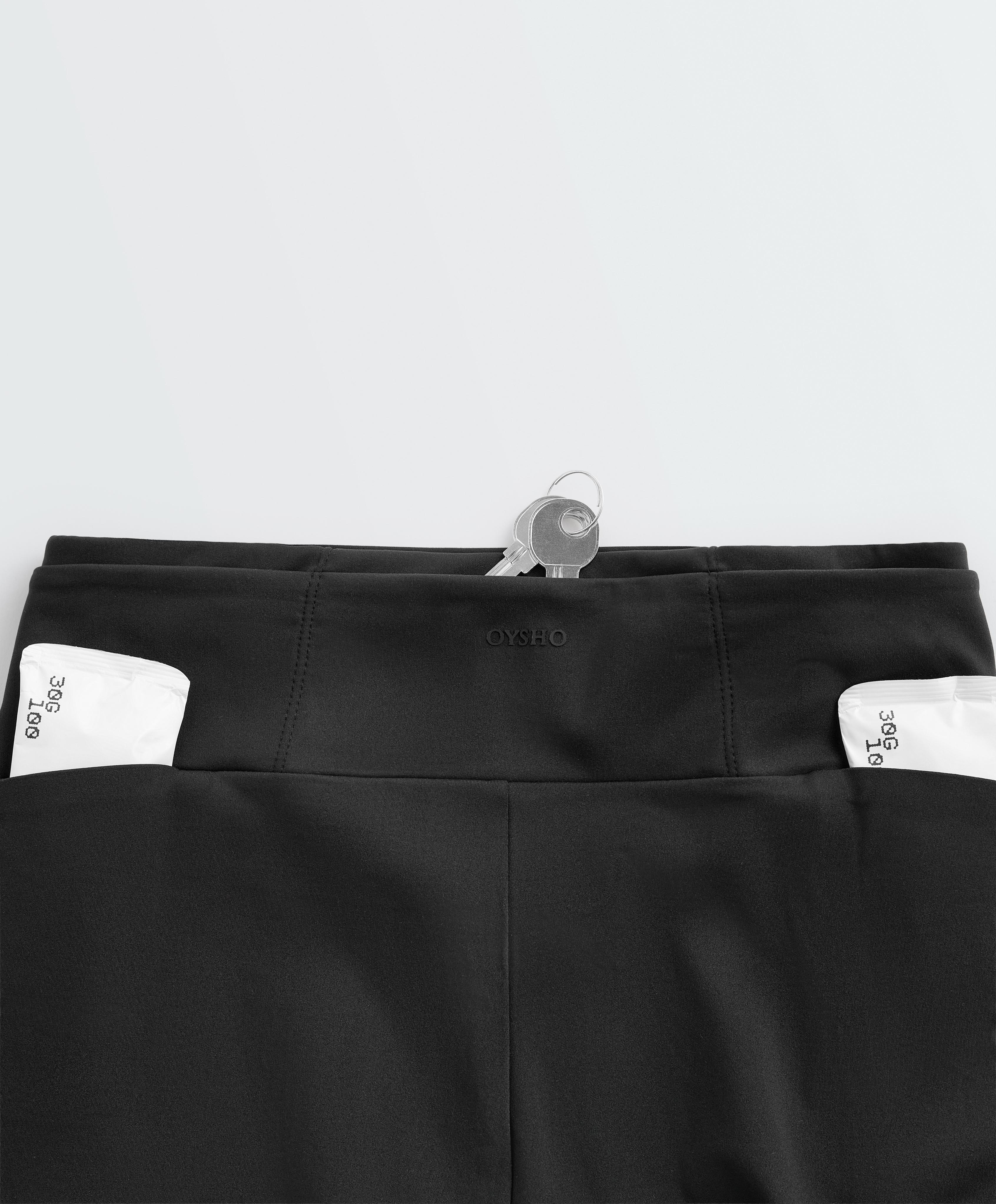 High-rise 15cm running cycle leggings — BLACK