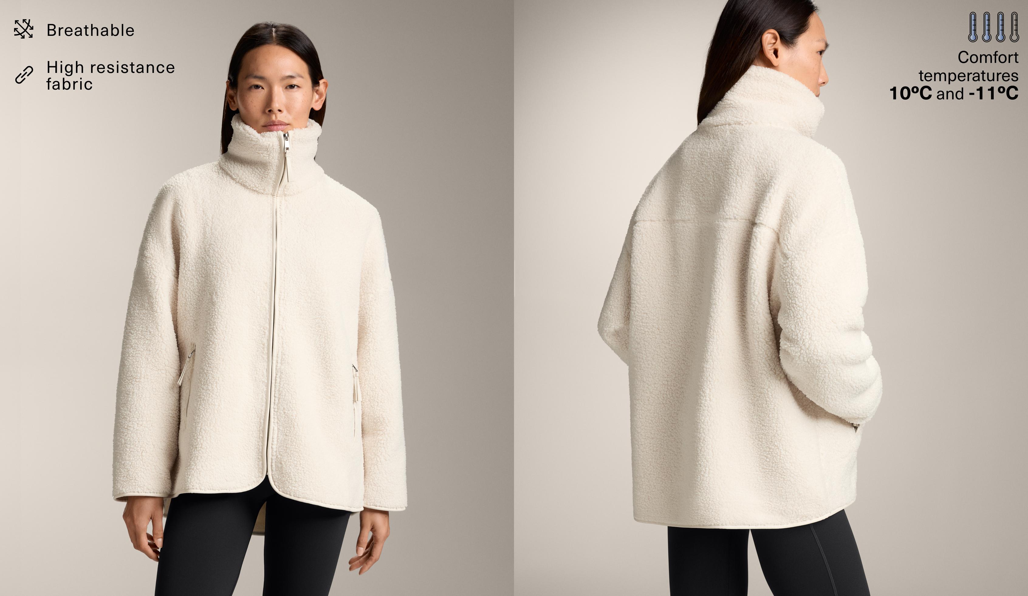 Oversize faux-shearling jacket