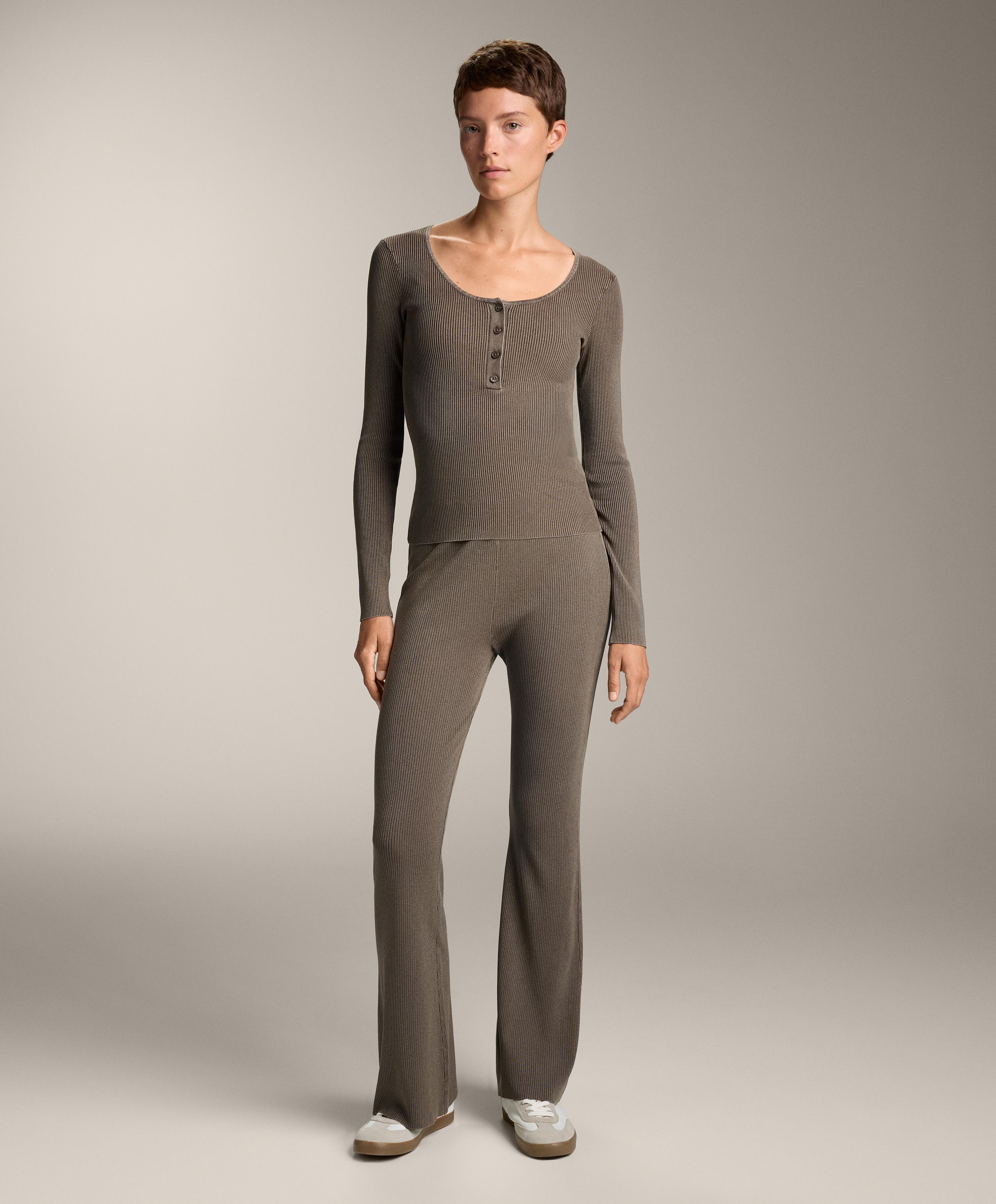 Button round neck T-shirt - Sale Button round neck T-shirt - Sale