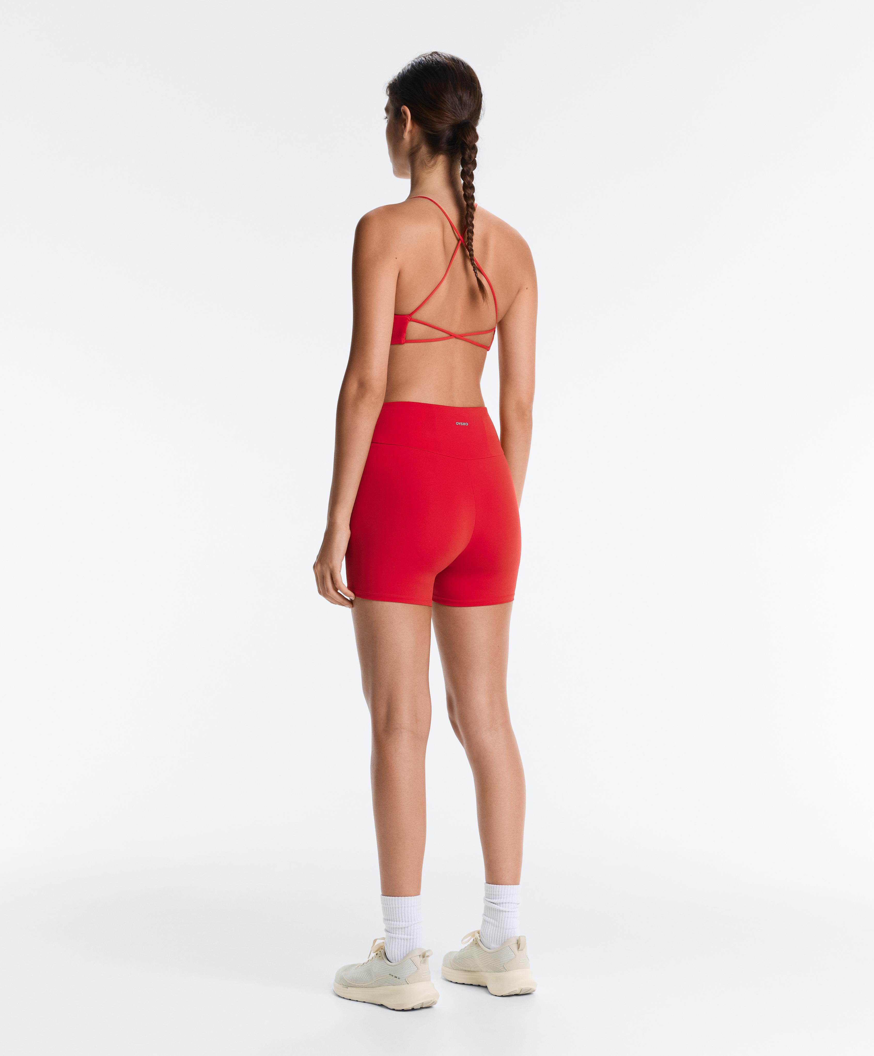 Comfortlux high-waisted 10cm hot pants — STRONG RED