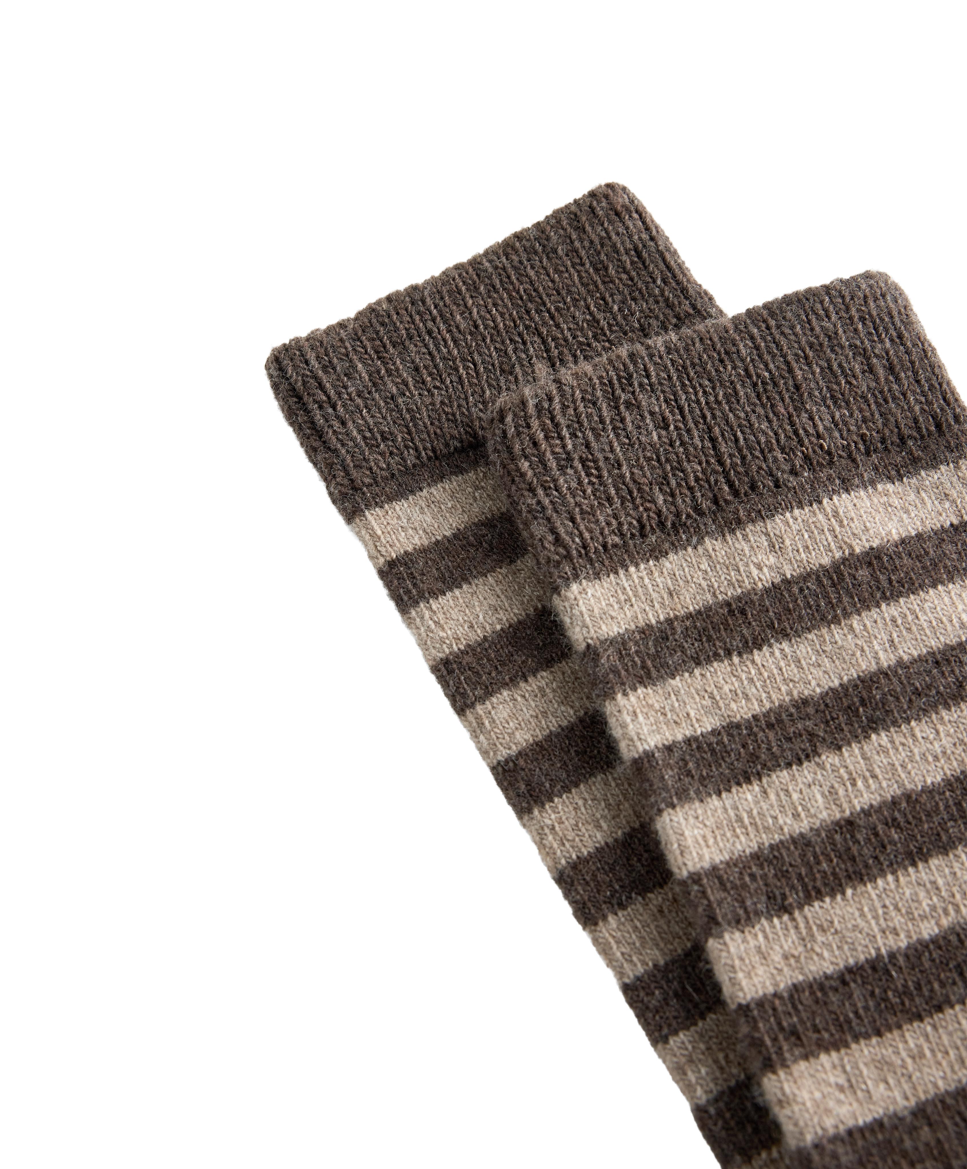 Classic socks in 19% cashmere 12% wool — DARK BROWN