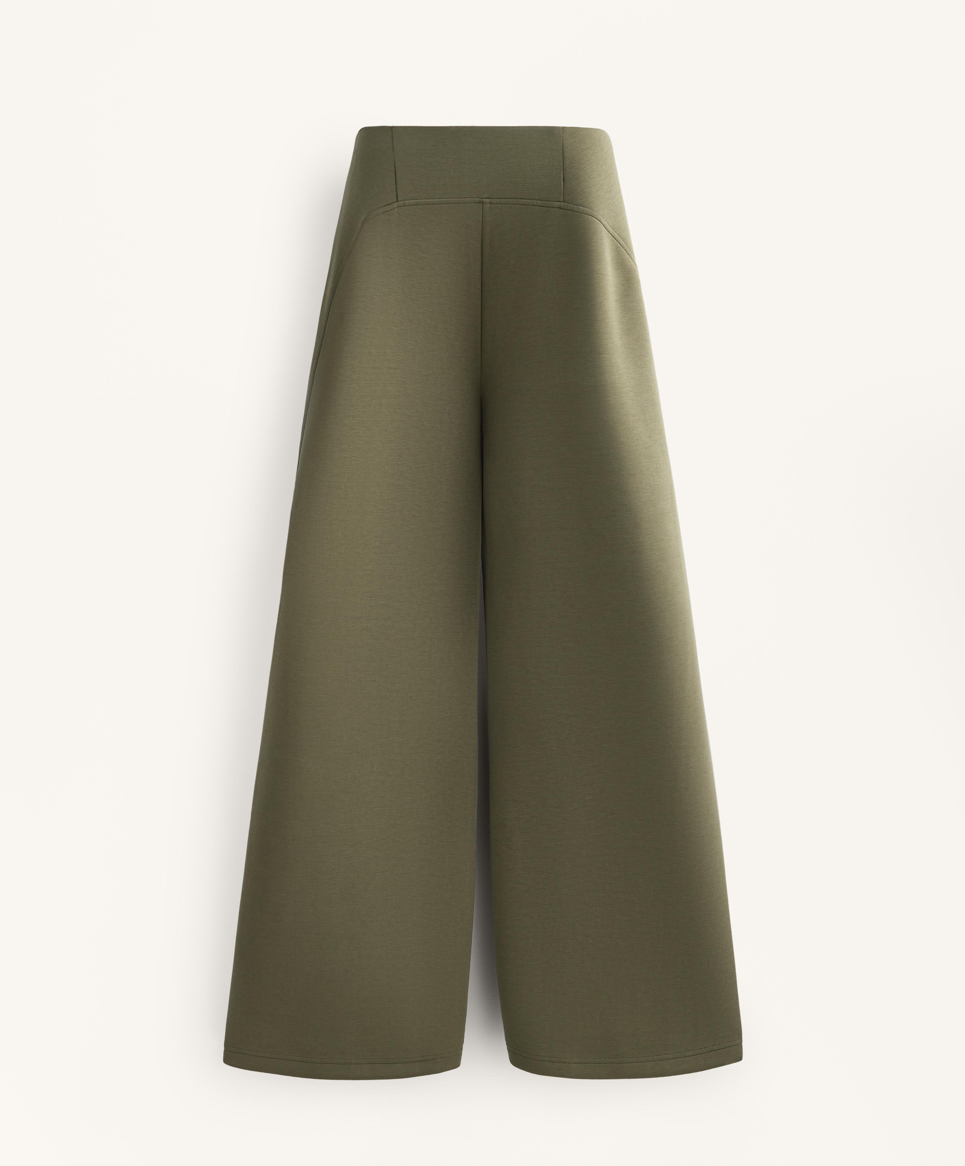 Modal ve brushed özellikli süper yüksek bel ispanyol paça pantolon - Görsel 10