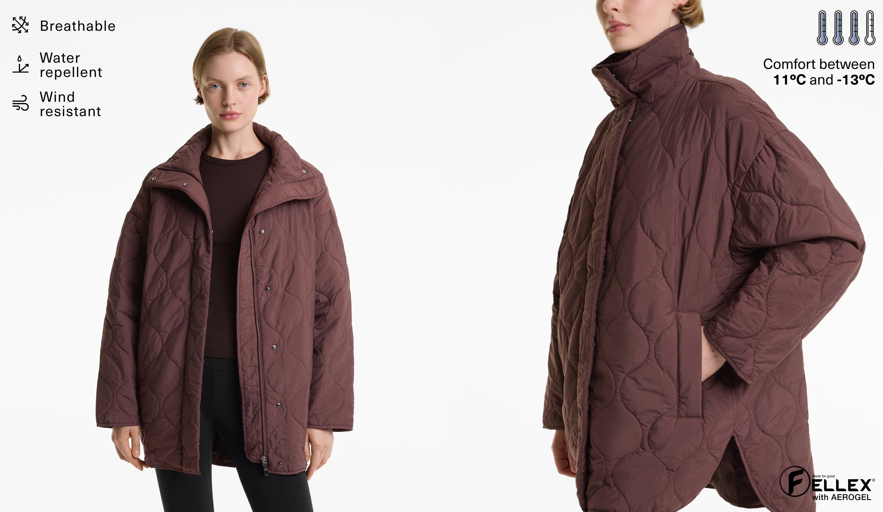 Veste oversize légère matelassée déperlante FELLEX® avec AEROGEL