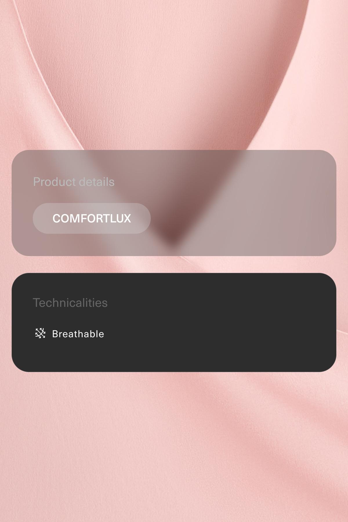 Cross-over sleeveless Comfortlux T-shirt — NUDE PINK