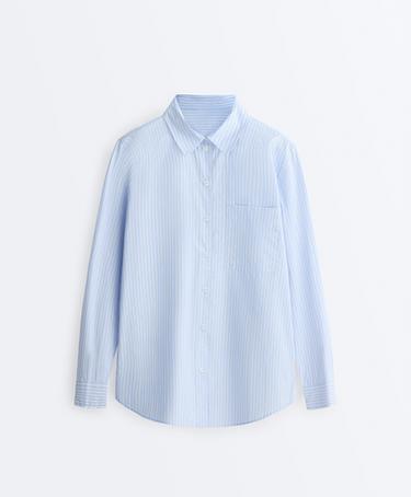 100% cotton long-sleeved shirt — PALE BLUE 8
