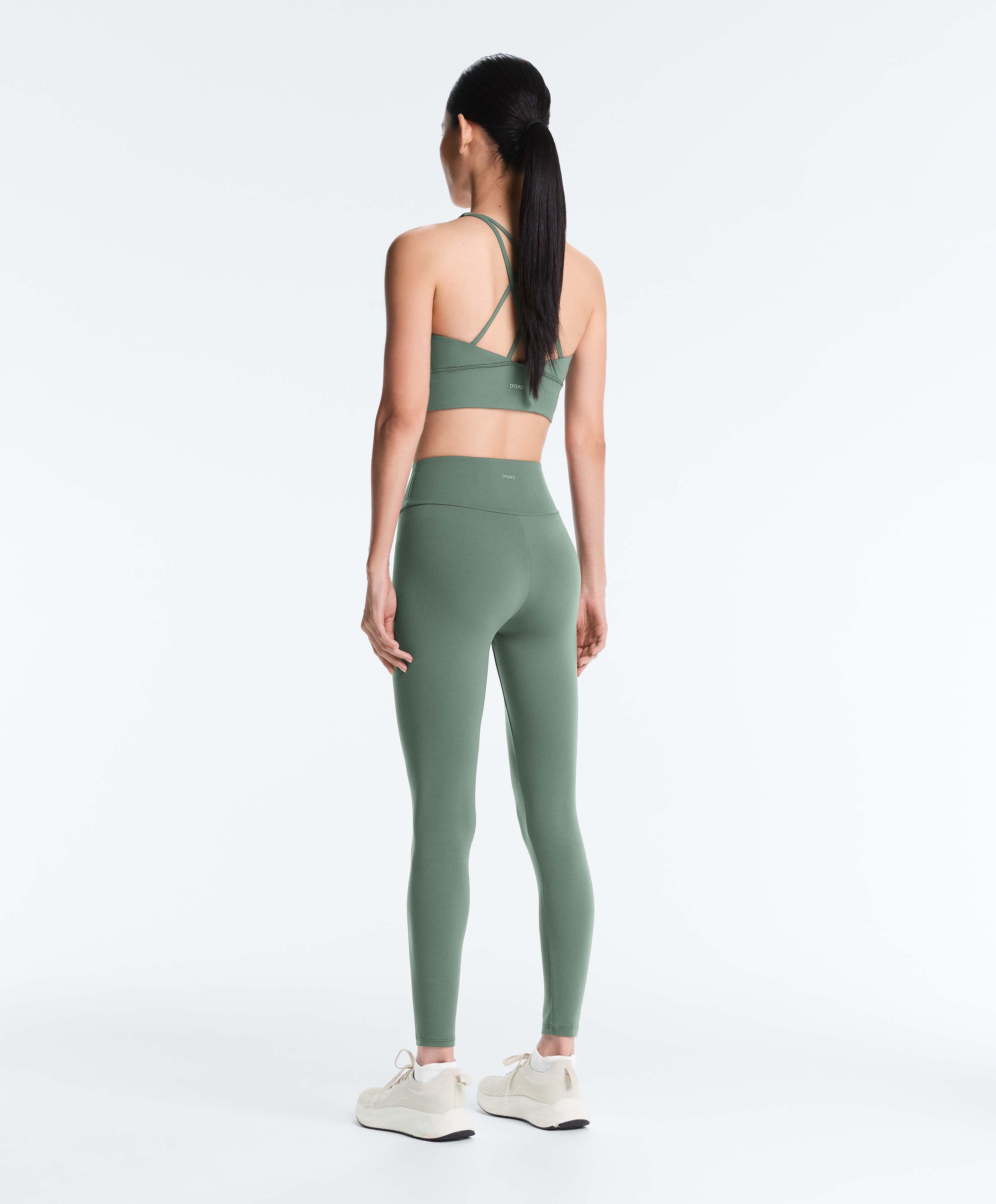 Green comfortlux high-rise ankle-length total look