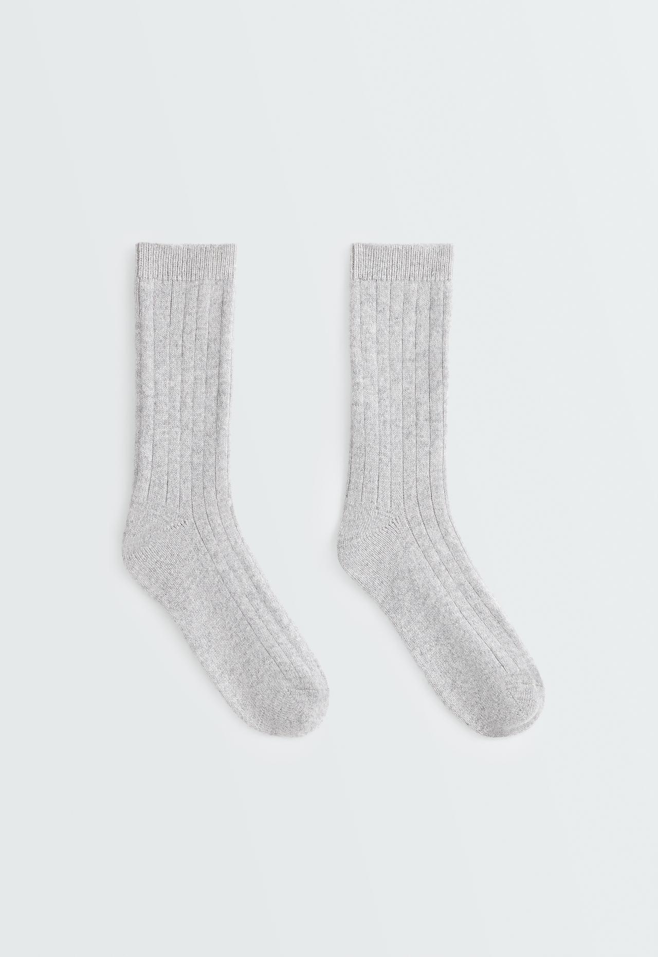 75% cashmere socks — DARK-GREY MELANGE