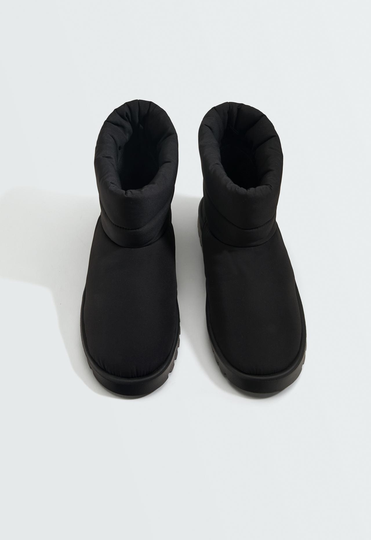 Water-repellent nylon ankle boot — BLACK