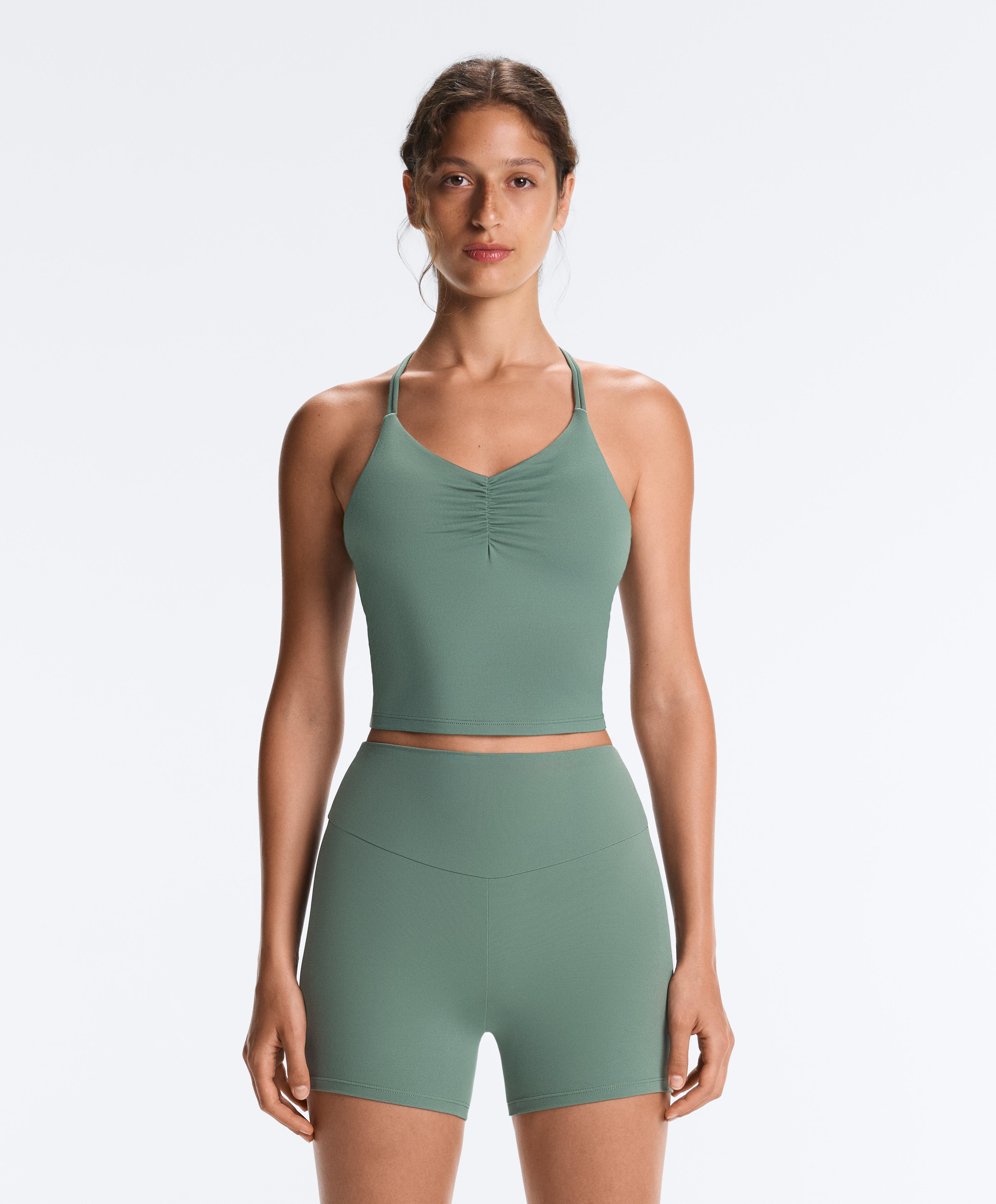 Comfortlux crossover strap tank top — GREEN