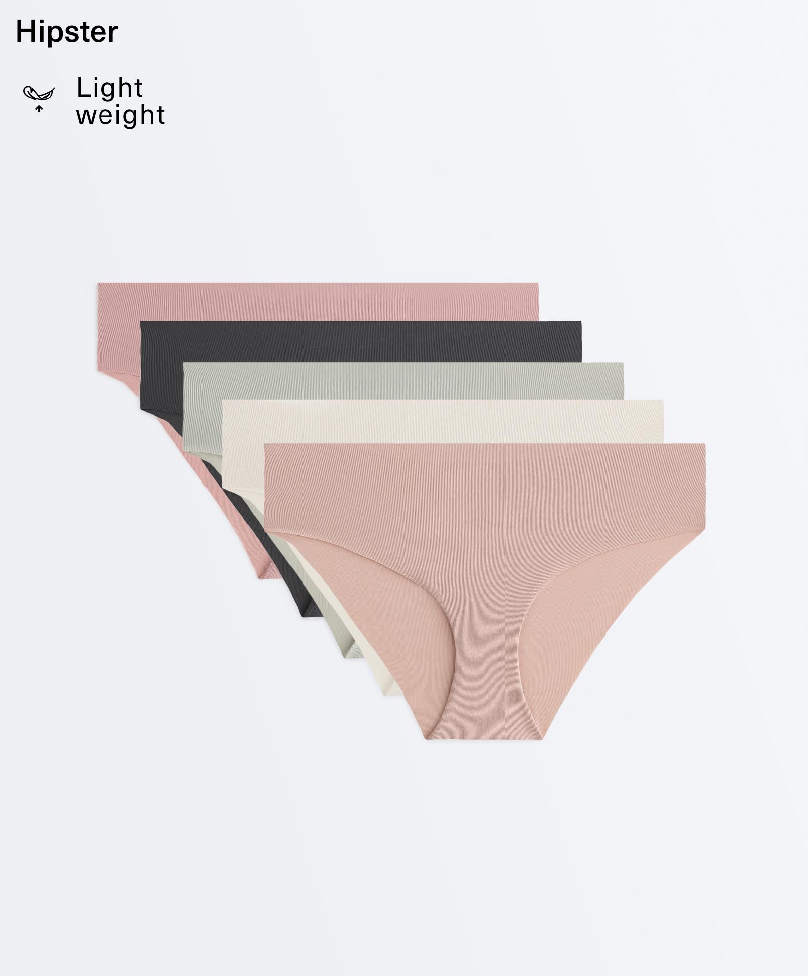 กางเกงชั้นใน Hipster ผสมโพลีอาไมด์ Laser cut 5 ตัว