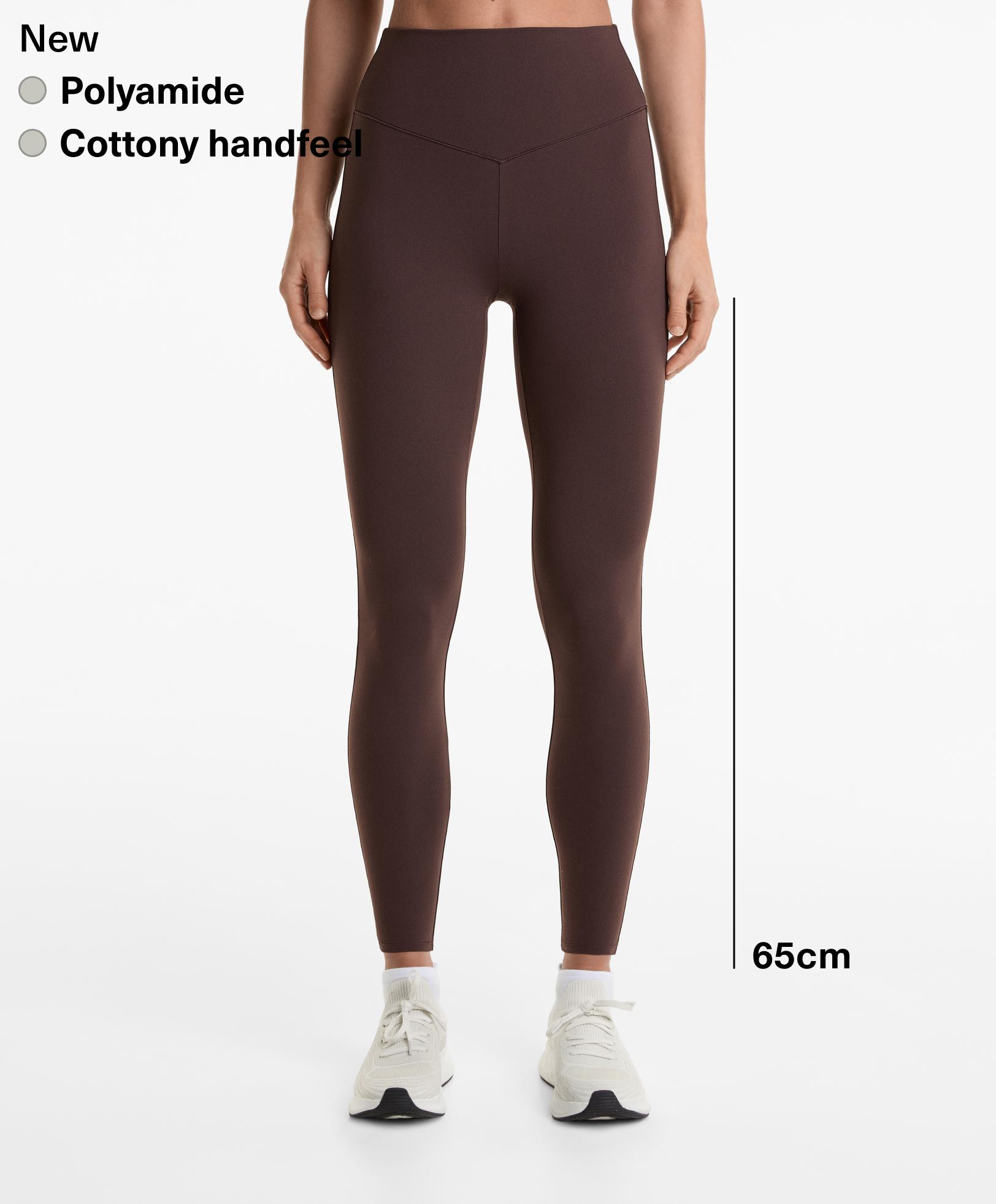 65cm polyamide ankle-length leggings with cottony handfeel