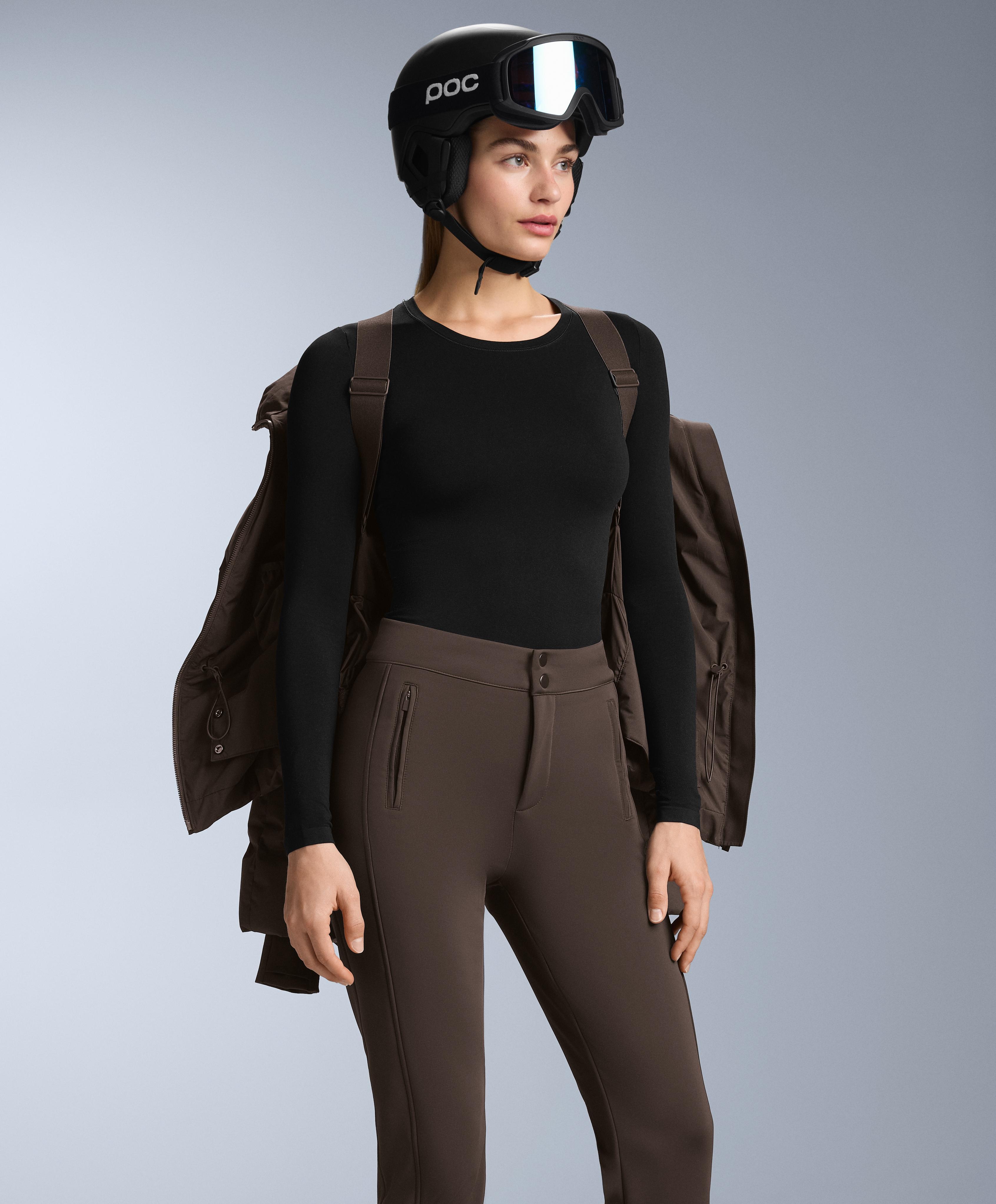 Seamless thermal base layer T-shirt — BLACK