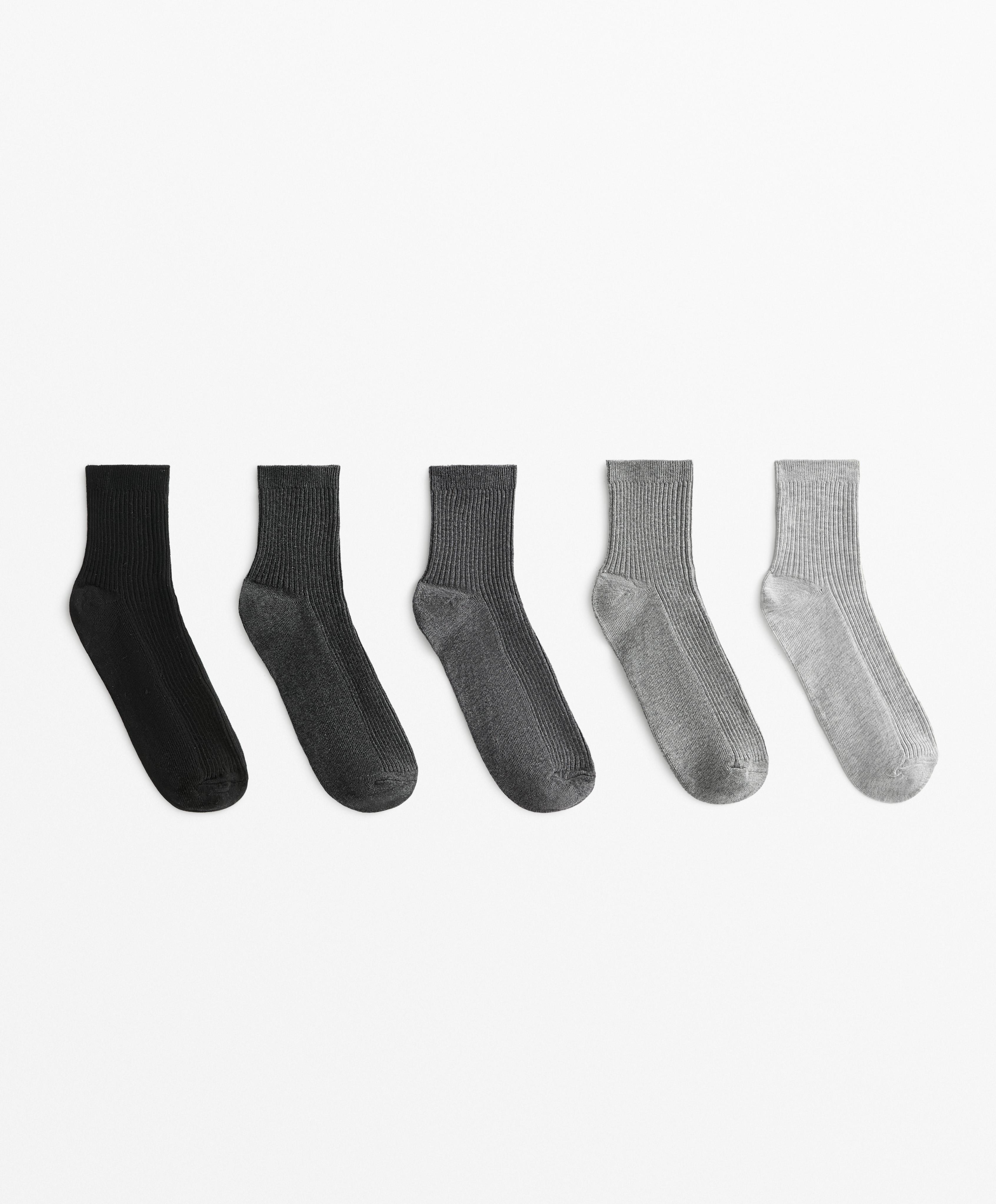 5 Paar Quarter-Socken aus Baumwolle