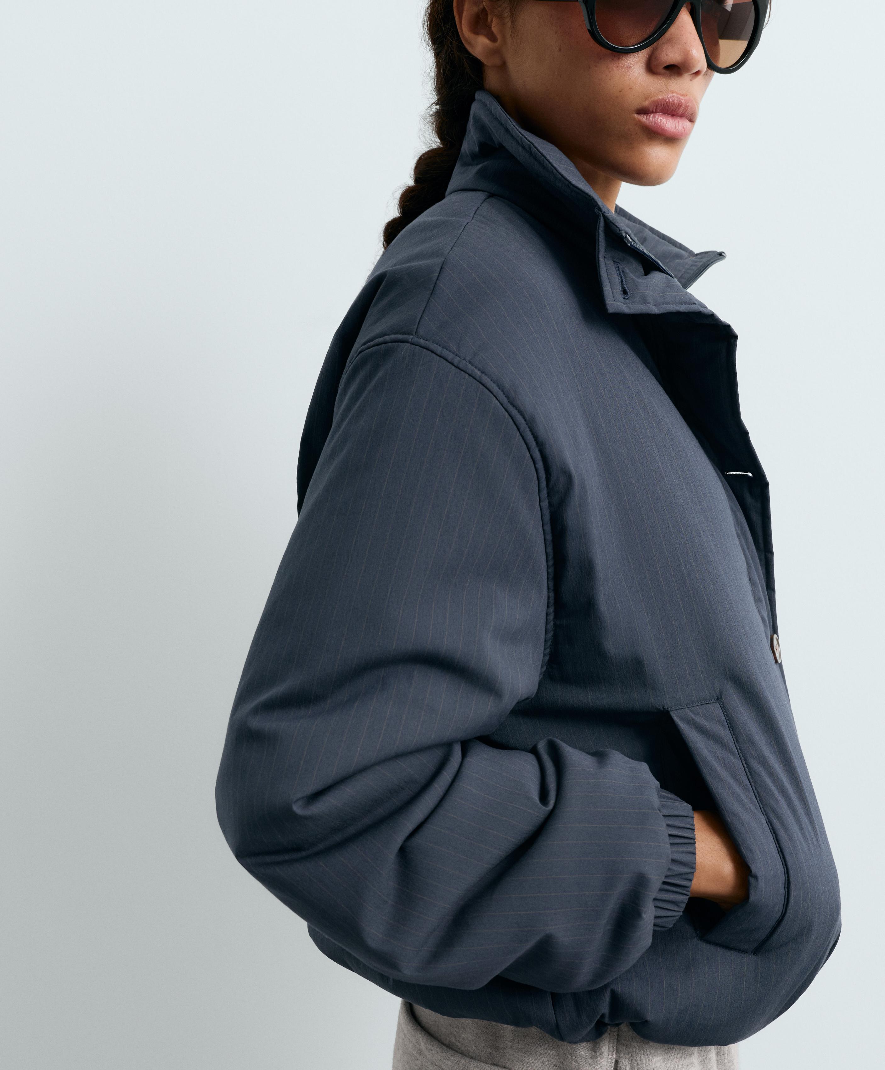 FELLEX® AEROGEL A-line canvas padded jacket — MAUVE-BLUE