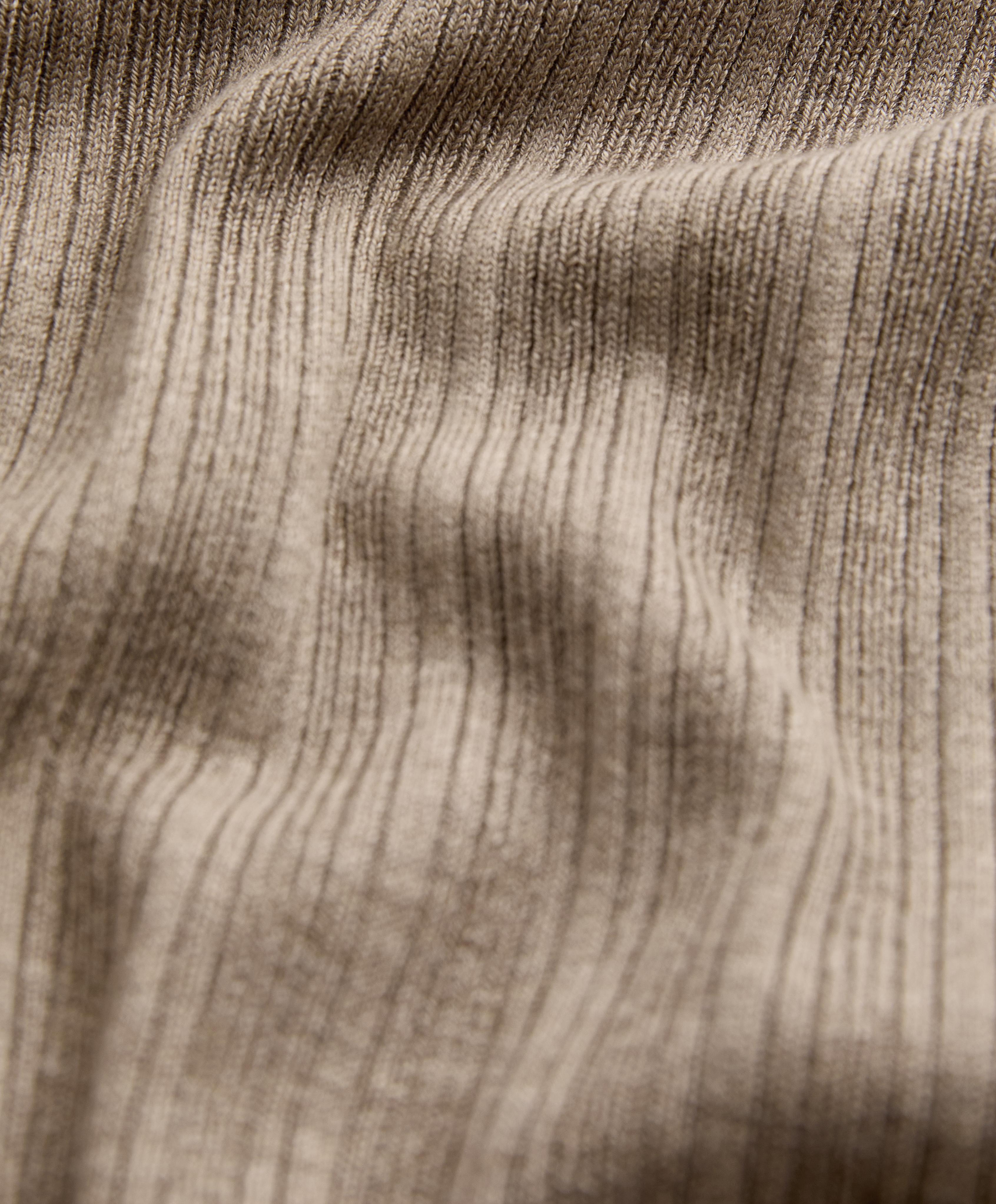 Rib knit top — DARK TAUPE