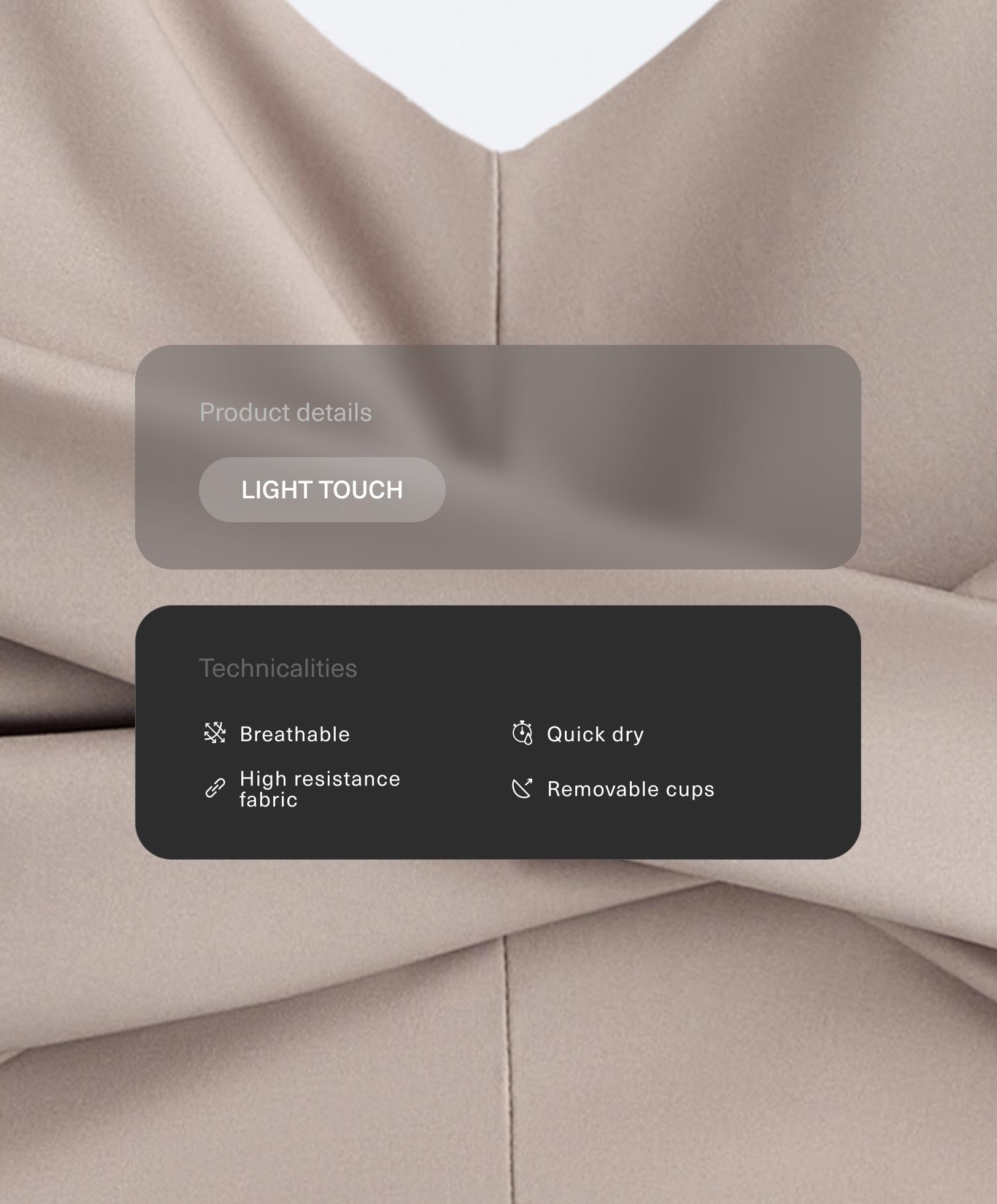 Light Touch crossover tank top