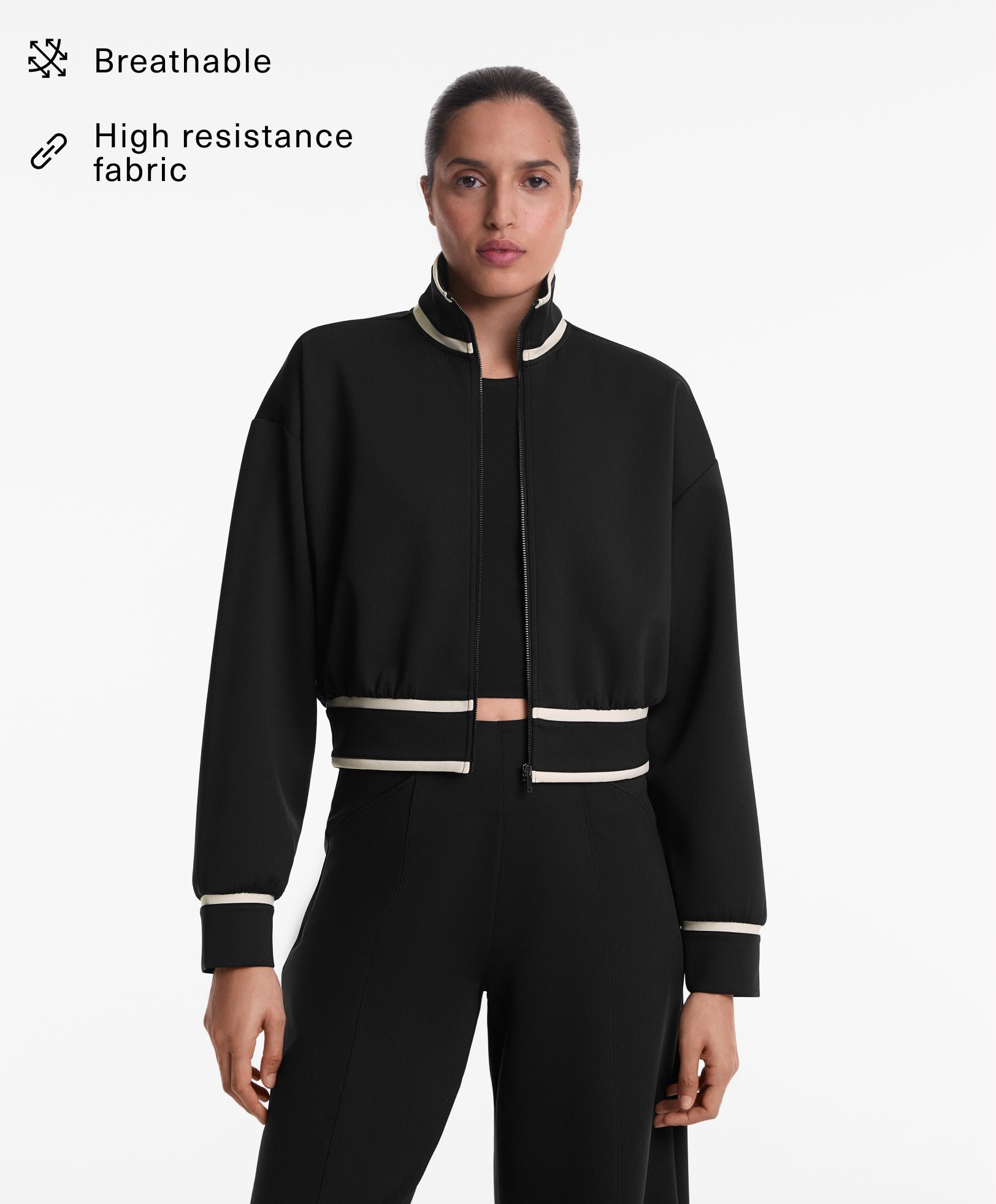 Giacca effetto neoprene