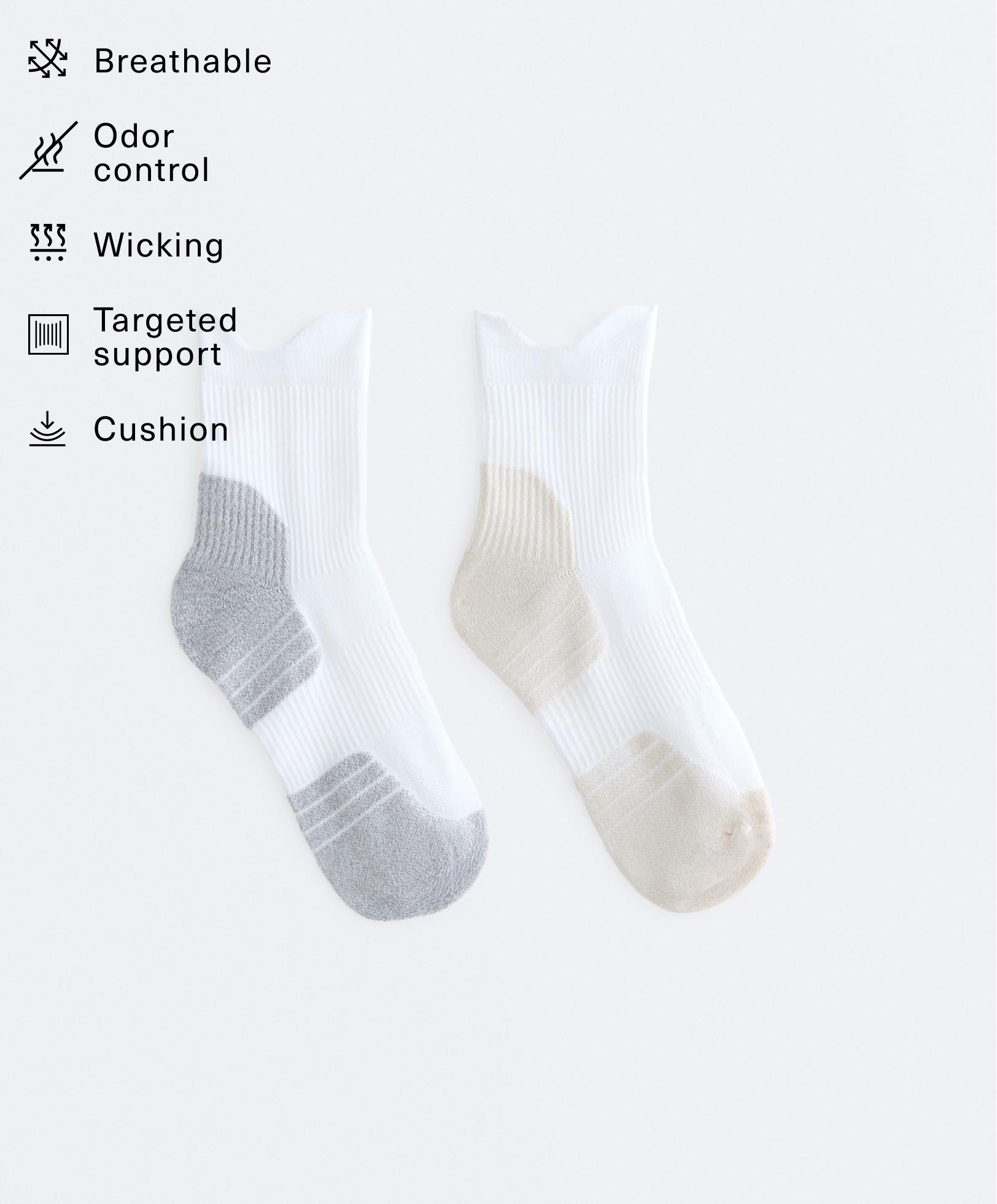 2 pairs of polyamide blend quarter Running socks 2 pairs of polyamide blend quarter Running socks