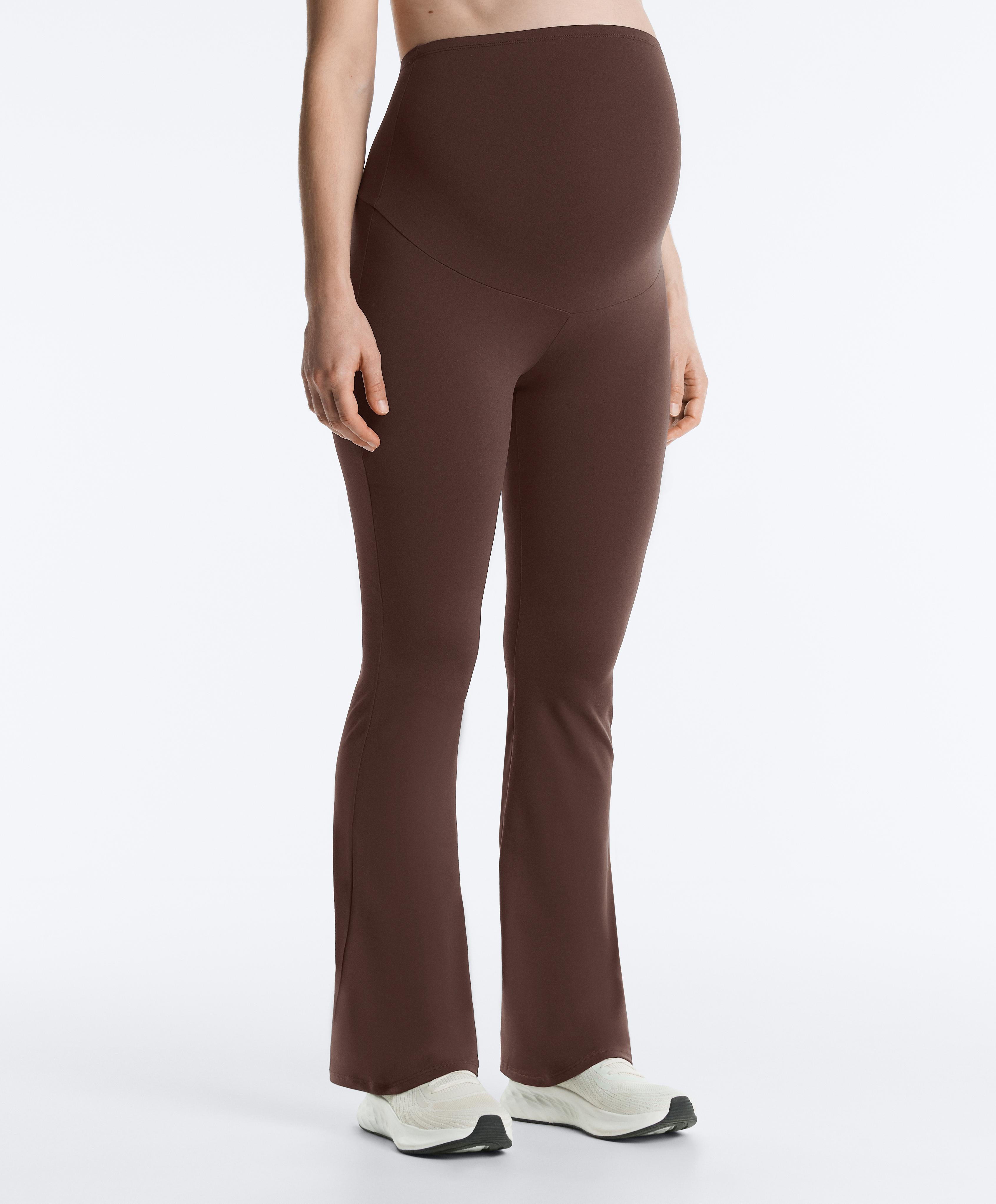 Maternity Comfortlux flare trousers — BROWN