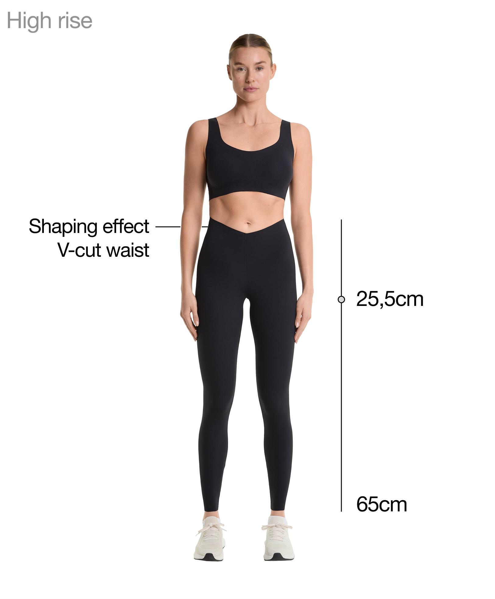 V-cut light touch 65cm ankle-length leggings